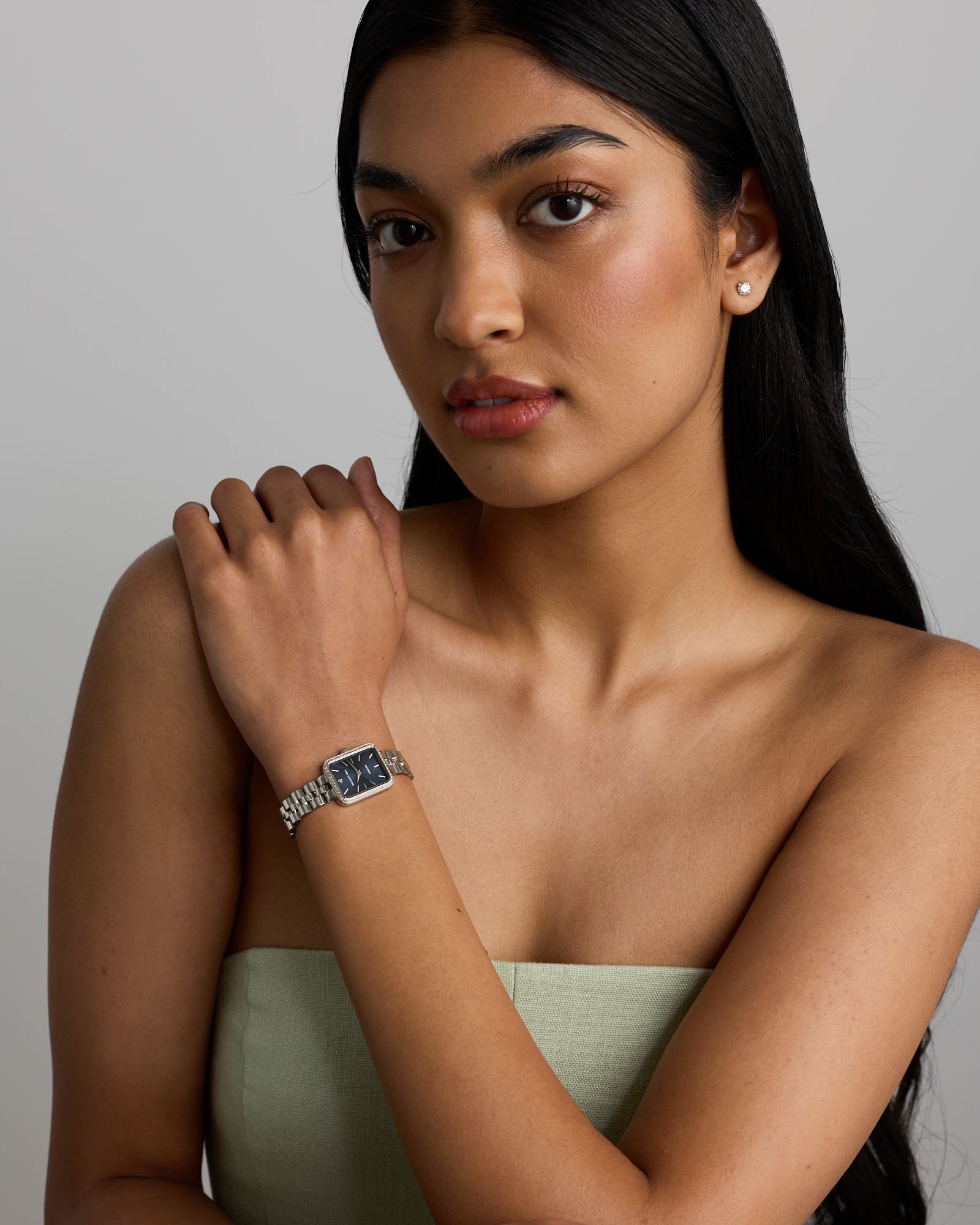 Women's 0.20 Carat TW Diamond Bezel Watch in Stainless Steel