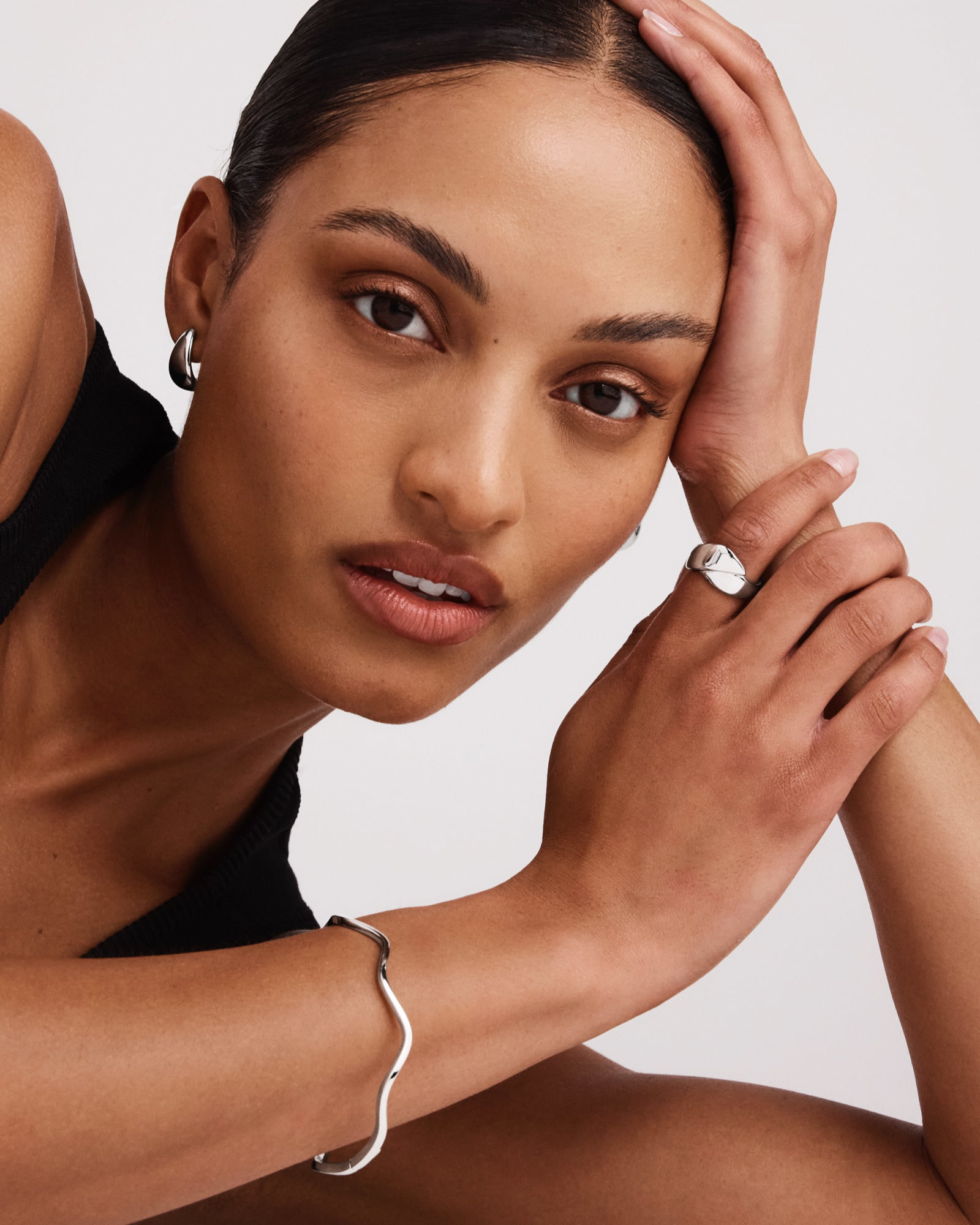 Bracelet Vague En Argent Sterling