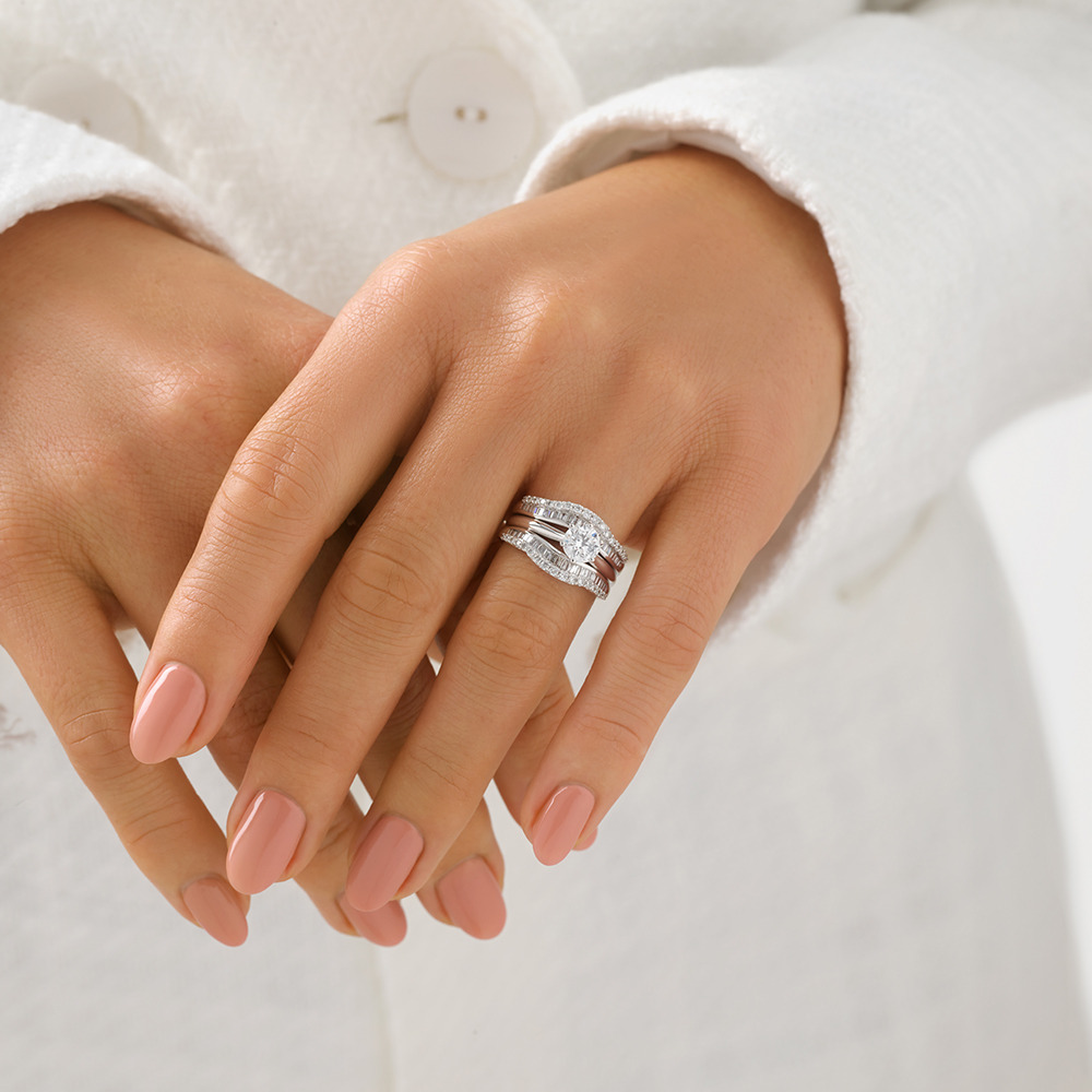 Enhancer Ring with 3/4 Carat TW of Diamonds in 14kt White Gold