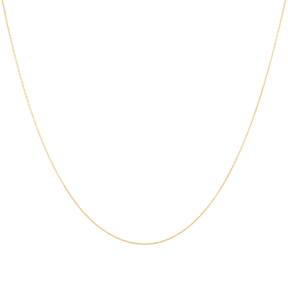 Chaîne câble en or jaune 10 K de 45 cm, largeur de 0,8 mm