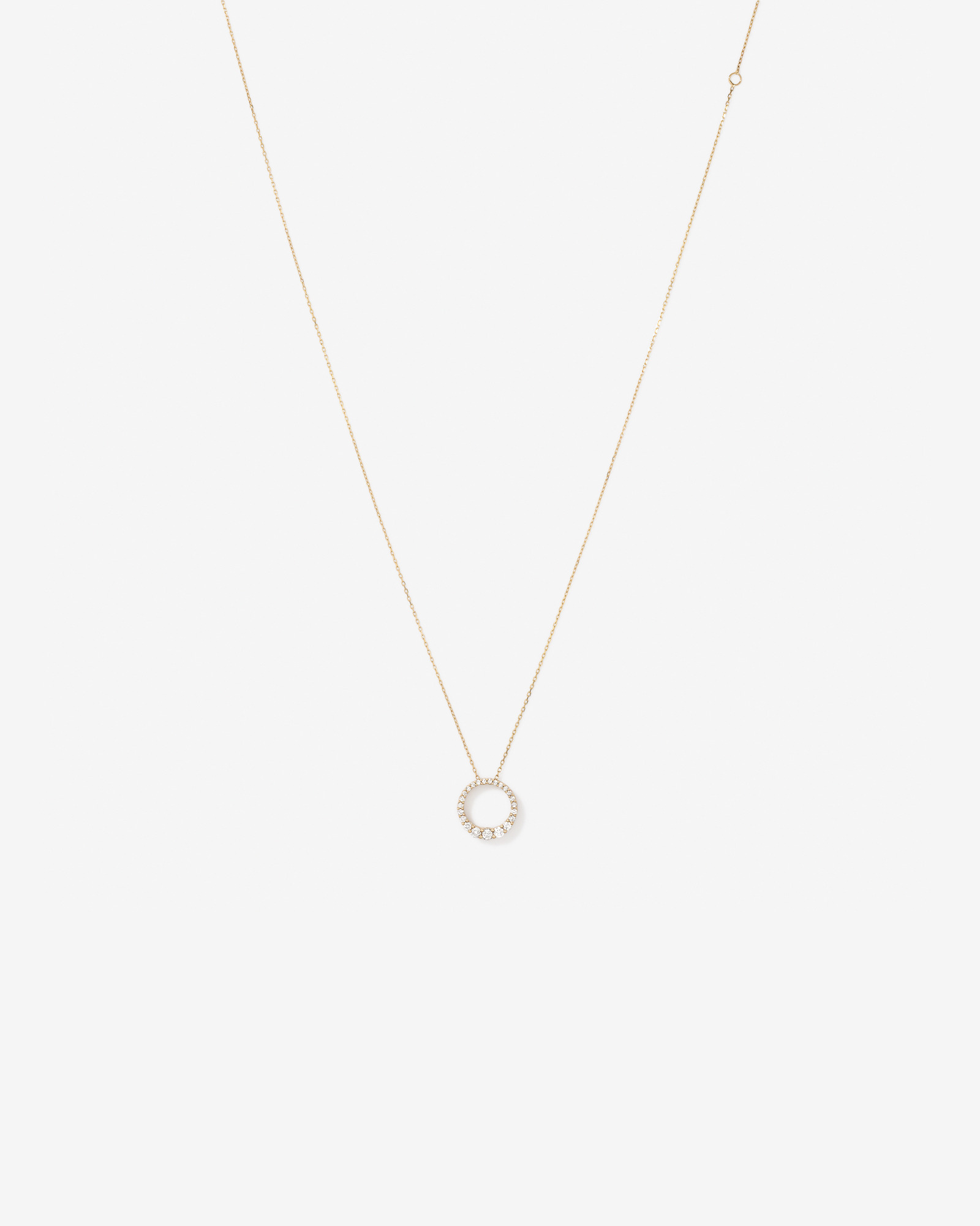 Collier de cercle gradué en diamants TW de 0,38 carat en or jaune 10 carats