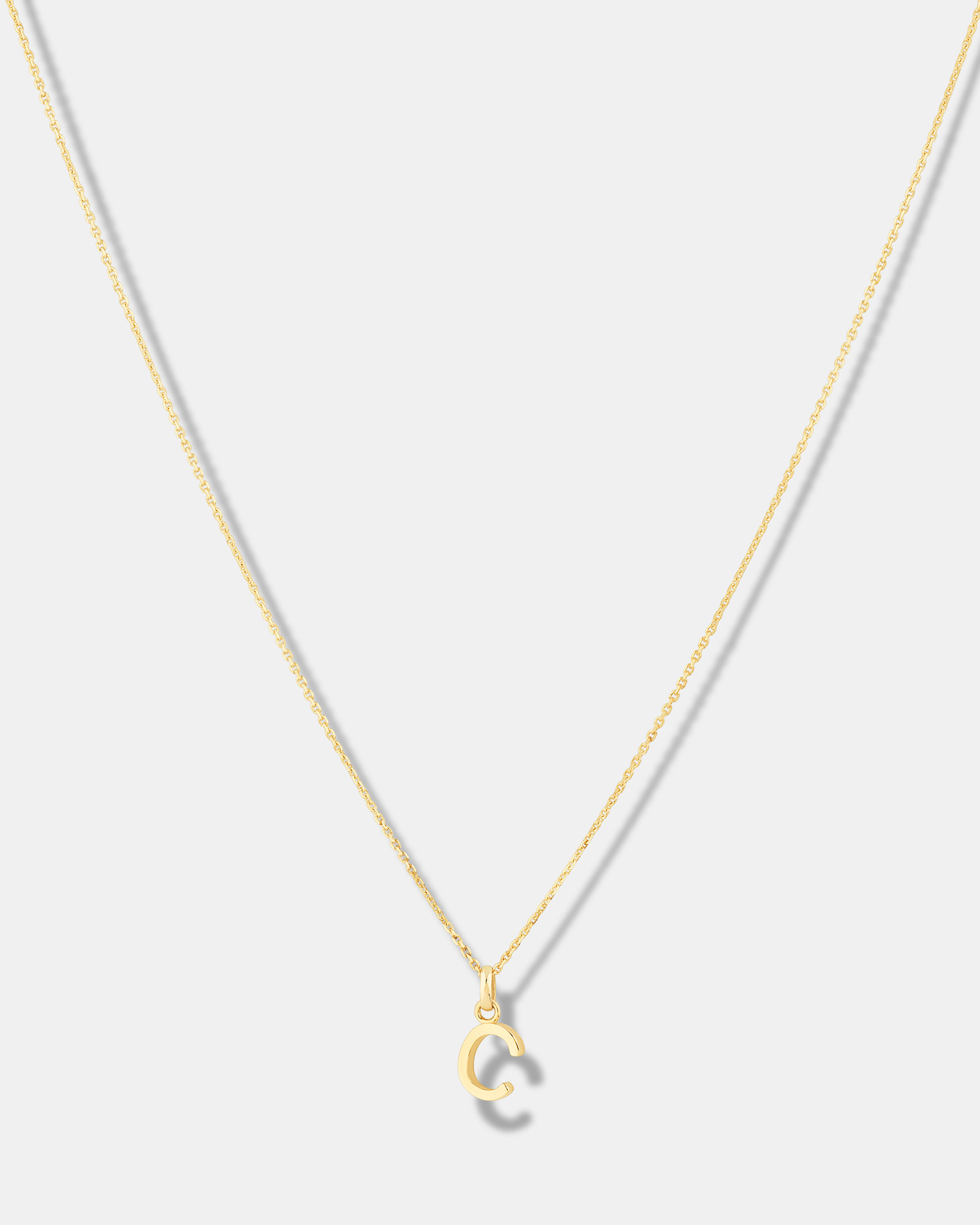 C Initial Pendant in 10kt Yellow Gold