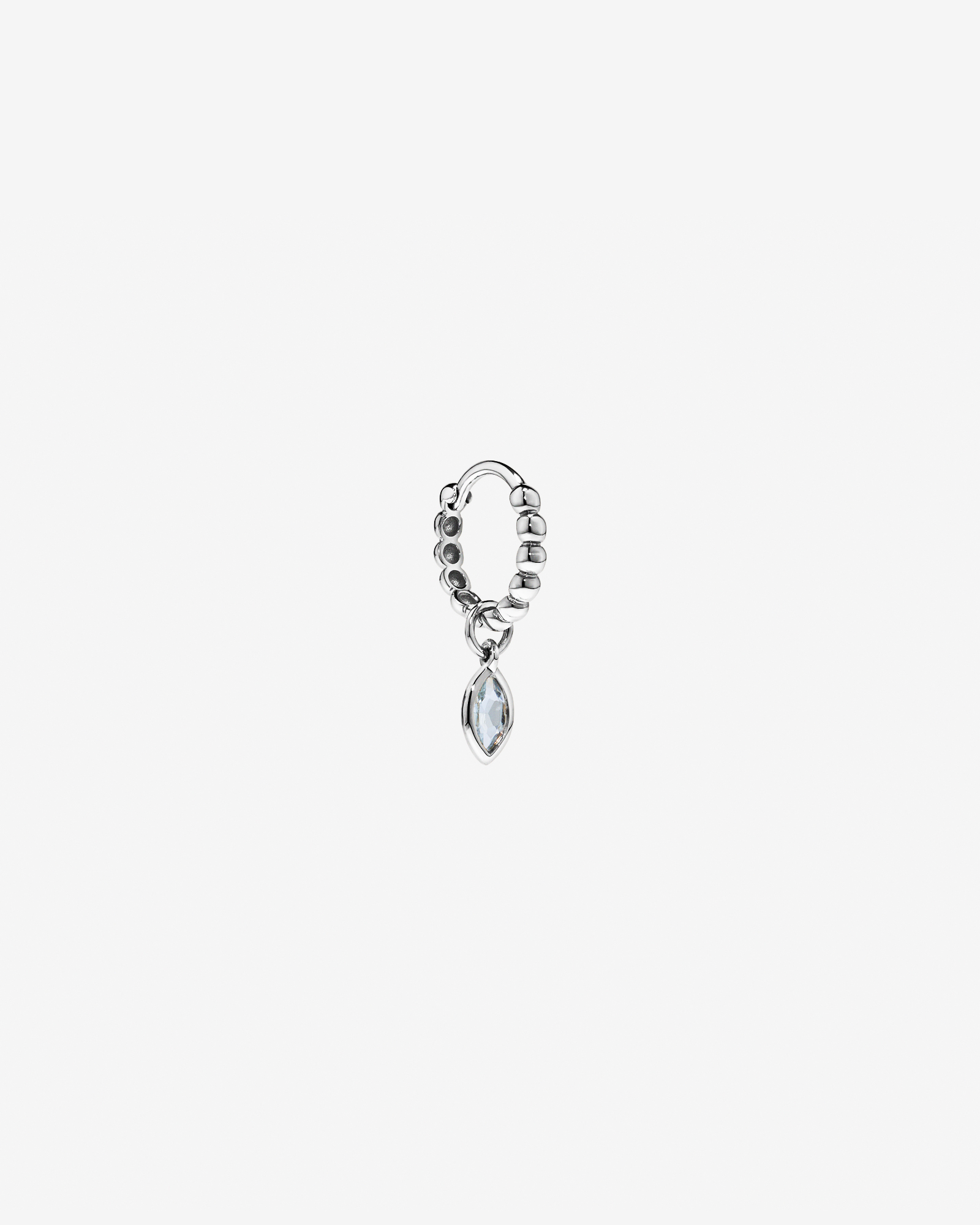 Sky Blue Topaz Single Earring Charm in 10kt Rose Gold