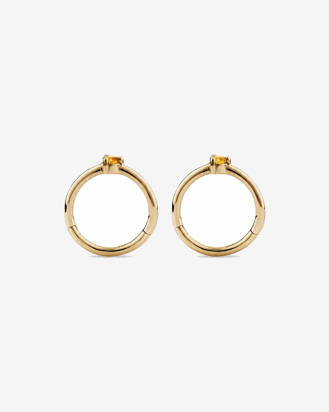 10mm Citrine Accent Sleepers in 10kt Yellow Gold
