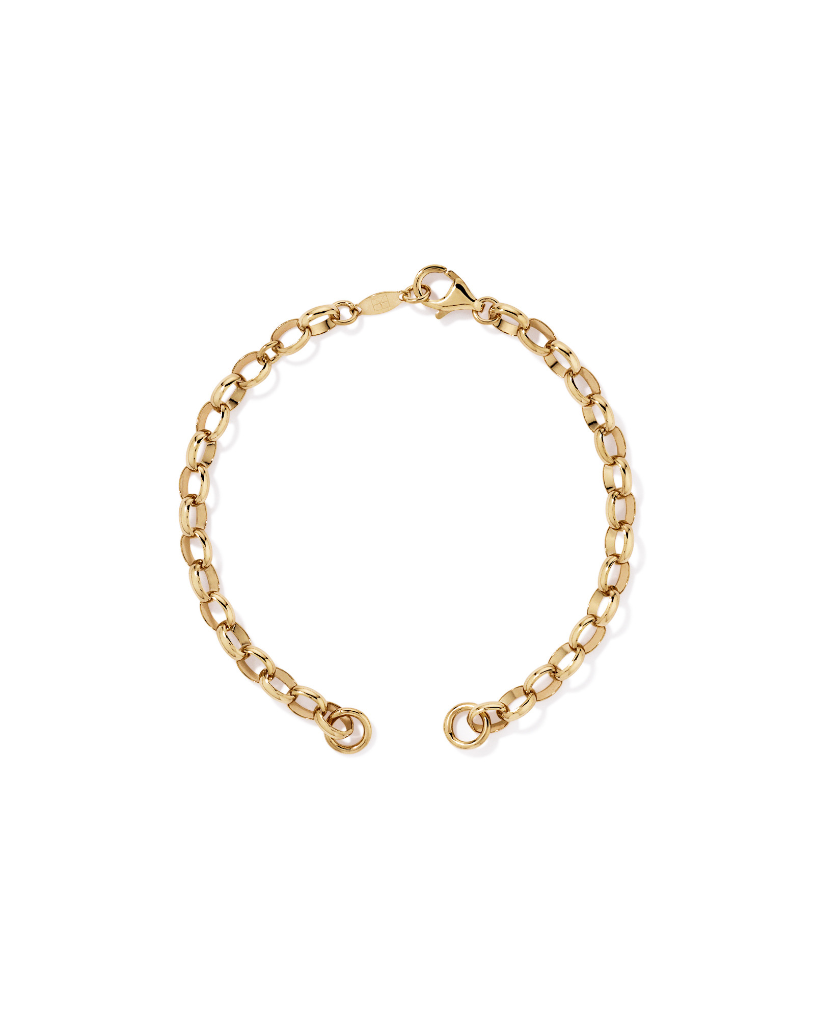 18cm (7") Oval Belcher Open Bracelet in 10ct Yellow Gold