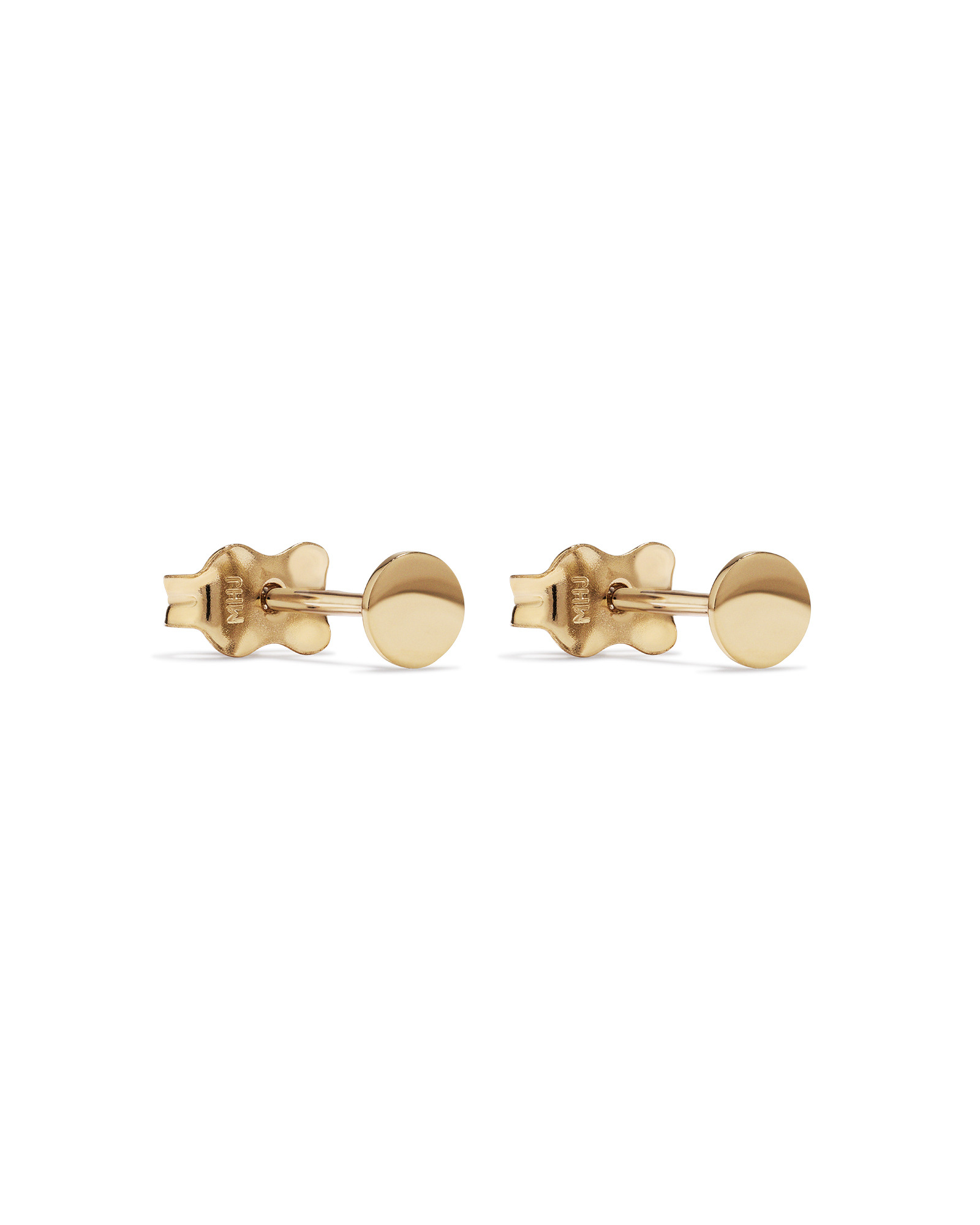 4mm Circle Stud Earrings 10kt Yellow Gold