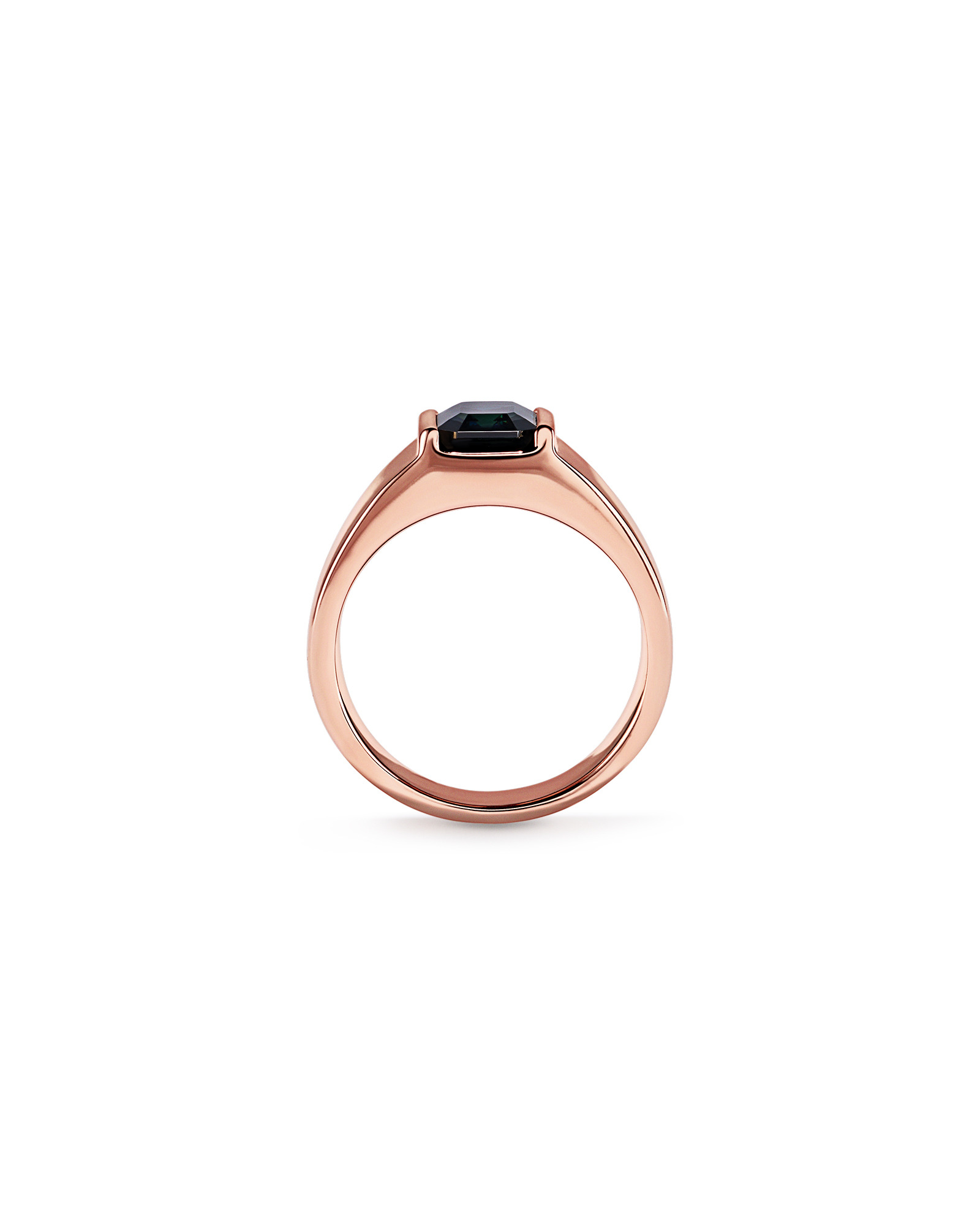 Australian Parti Sapphire Wide-Band Ring 10kt Rose Gold