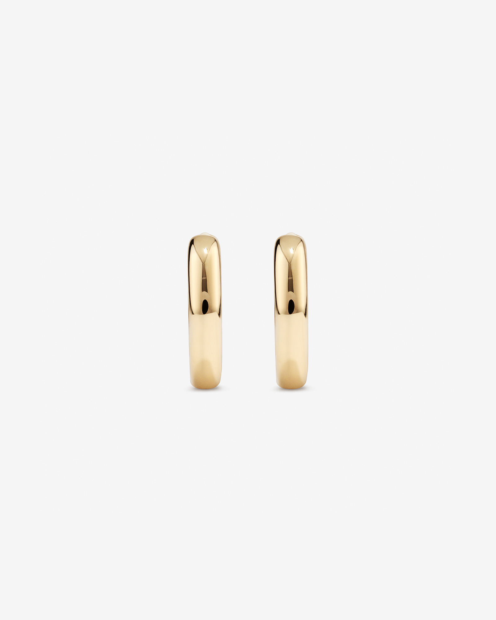 8mm Polished Huggies In 10kt Yellow Gold