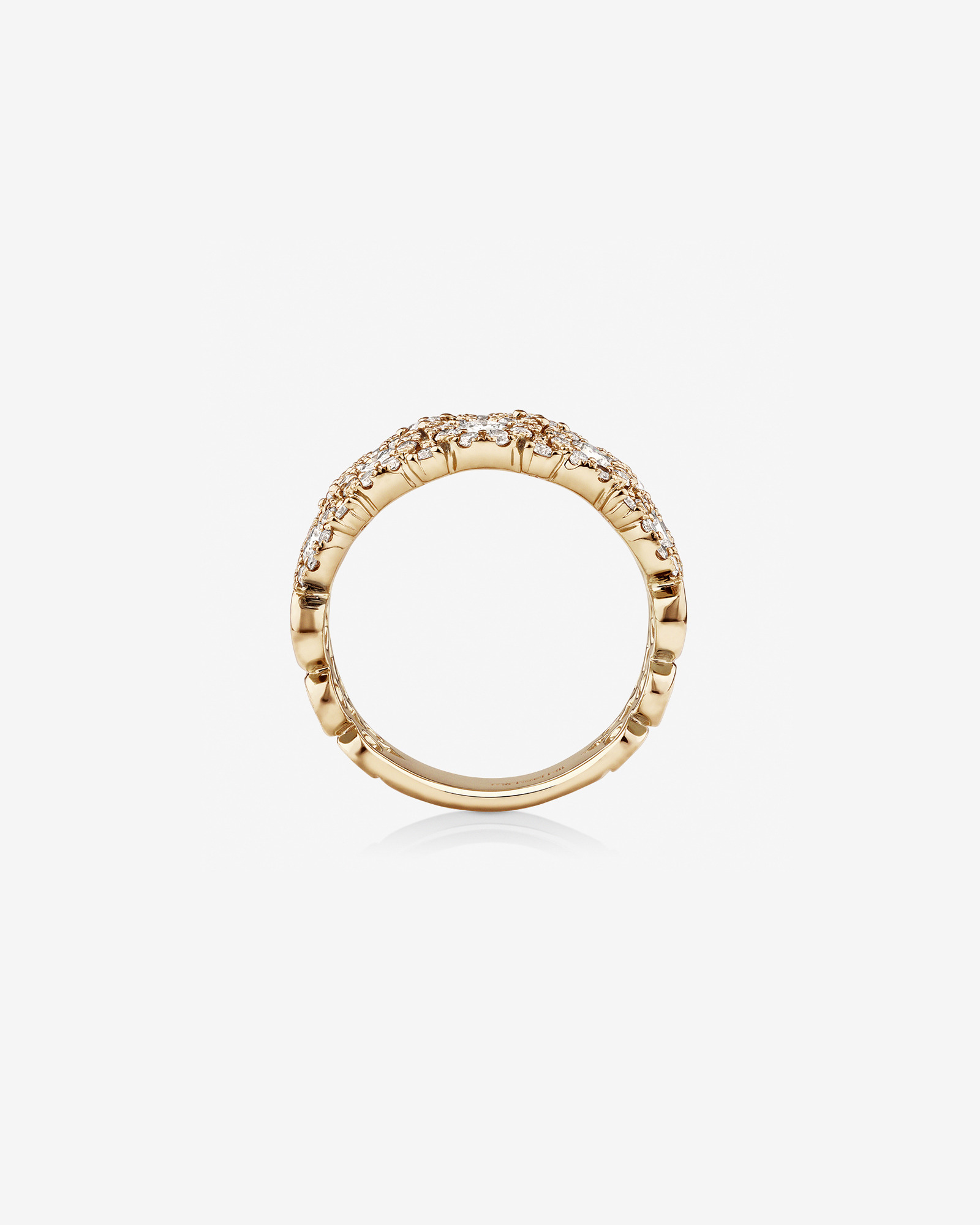 2 Row Bubble Ring with 2.00 Carat TW Diamonds in 14kt Yellow Gold