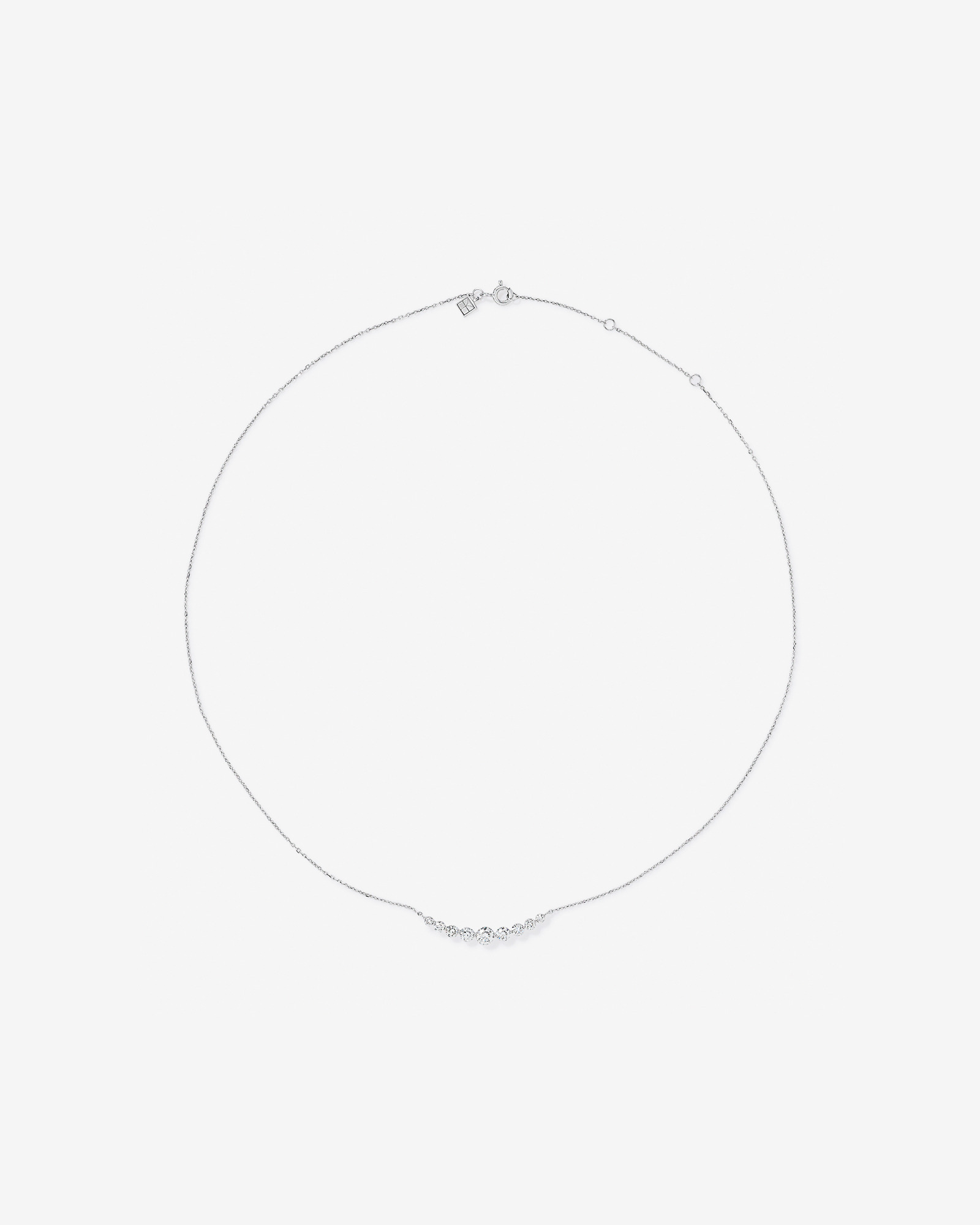 1.00TW Collier diplômé en diamant de laboratoire en argent