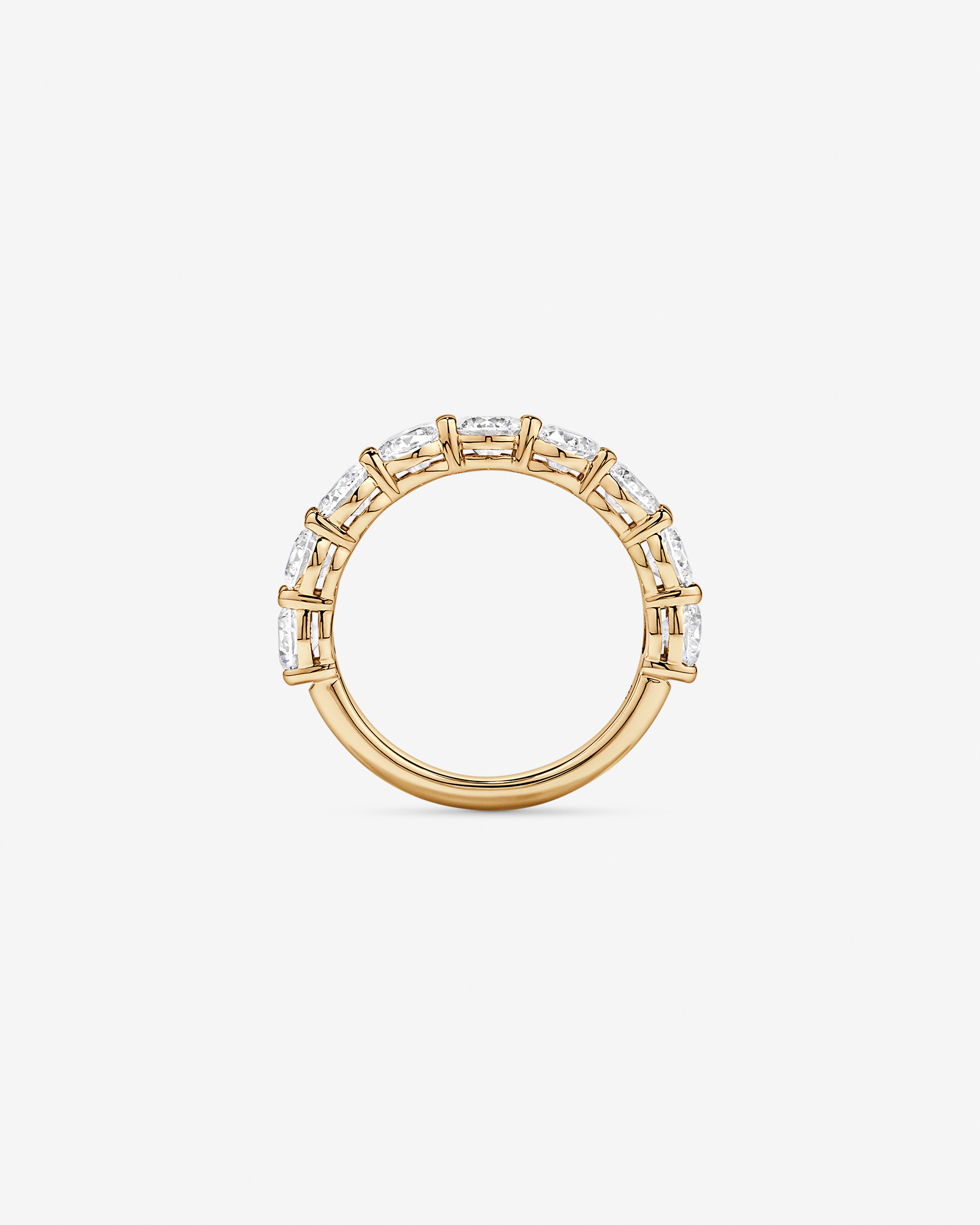 2.74TW Round Brilliant Laboratory-Grown Diamond Wedding Ring 14kt Yellow Gold