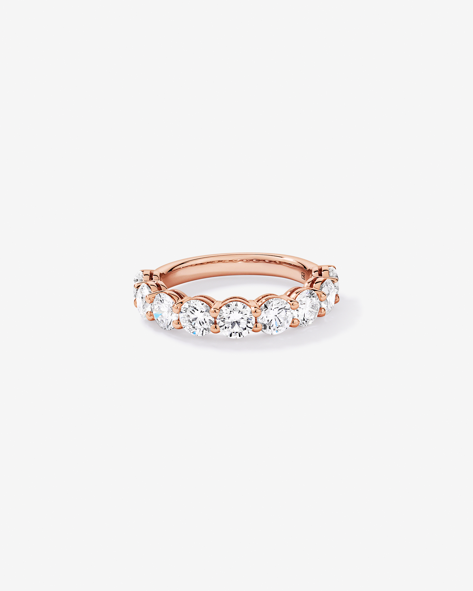 2.74TW Round Brilliant Laboratory-Grown Diamond Wedding Ring 14kt Rose Gold