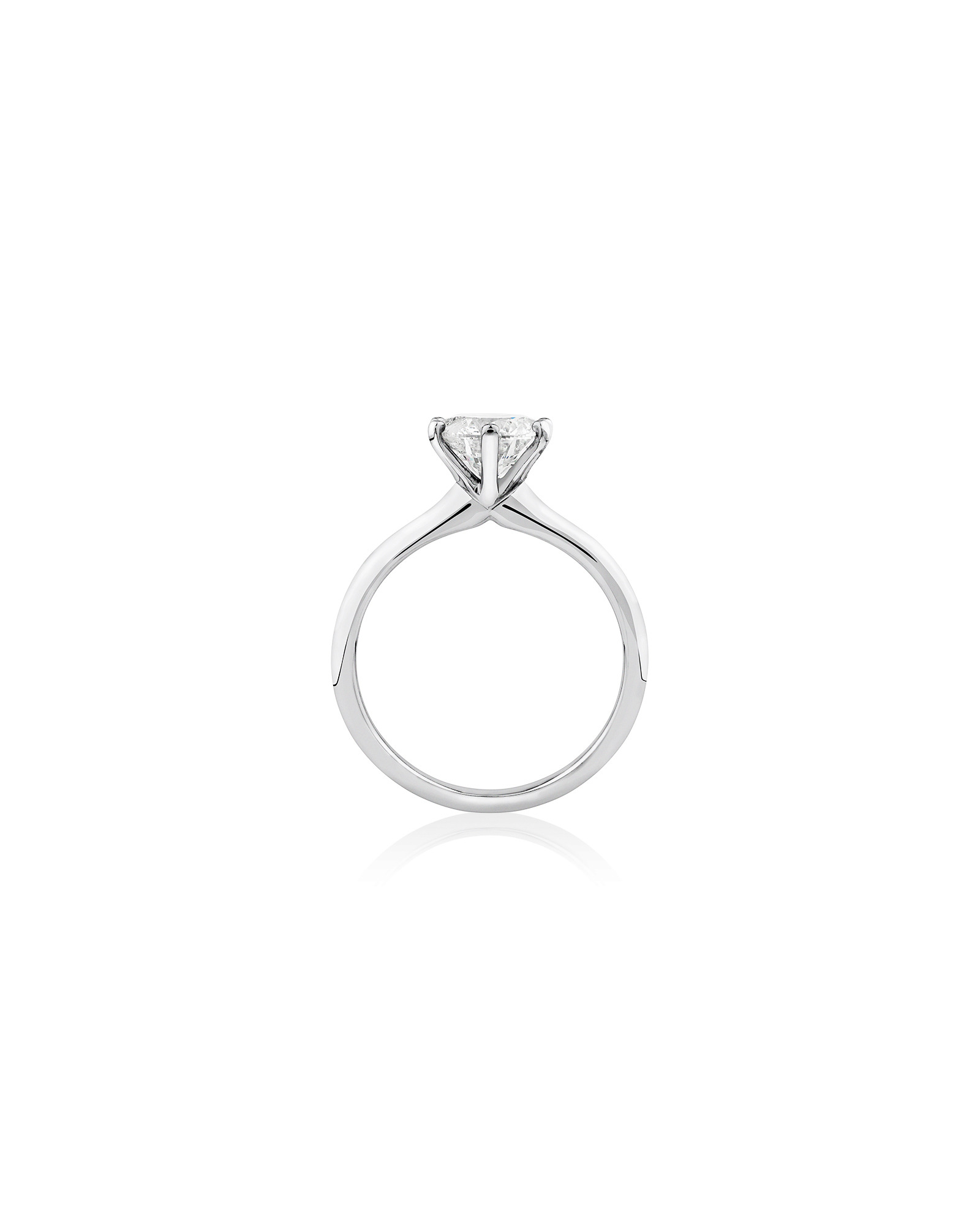 Bague de fiançailles en or blanc 18 K à diamant solitaire certifié totalisant 1,50 ct