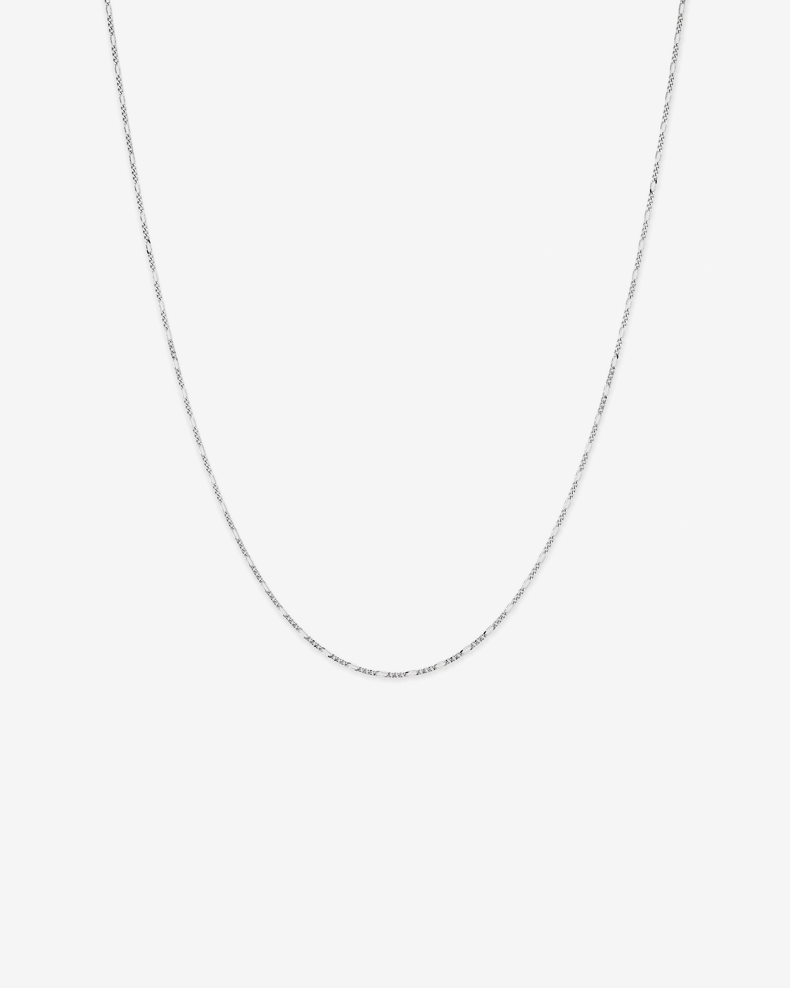 50cm (20") 1.4mm Width Figaro Chain Necklace in Sterling Silver