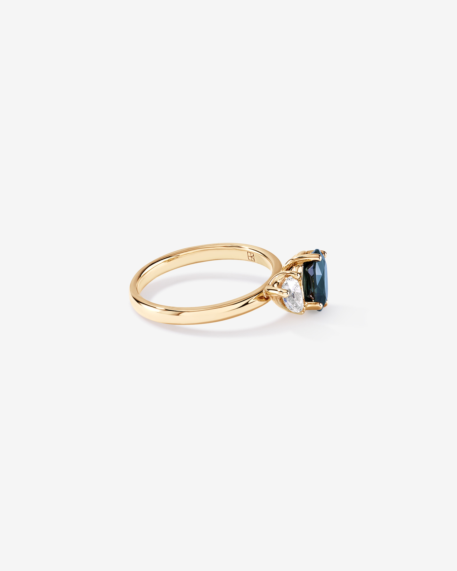 Bague australienne Parti Sapphire & 0,30 carat TW en diamant Toi et moi or jaune 10 carats