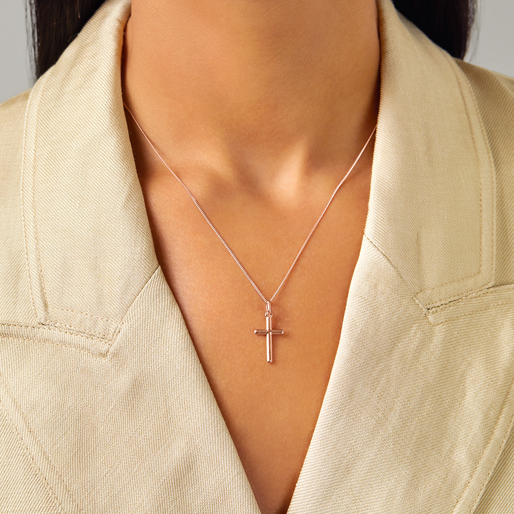 Cross Pendant in 10kt Rose Gold