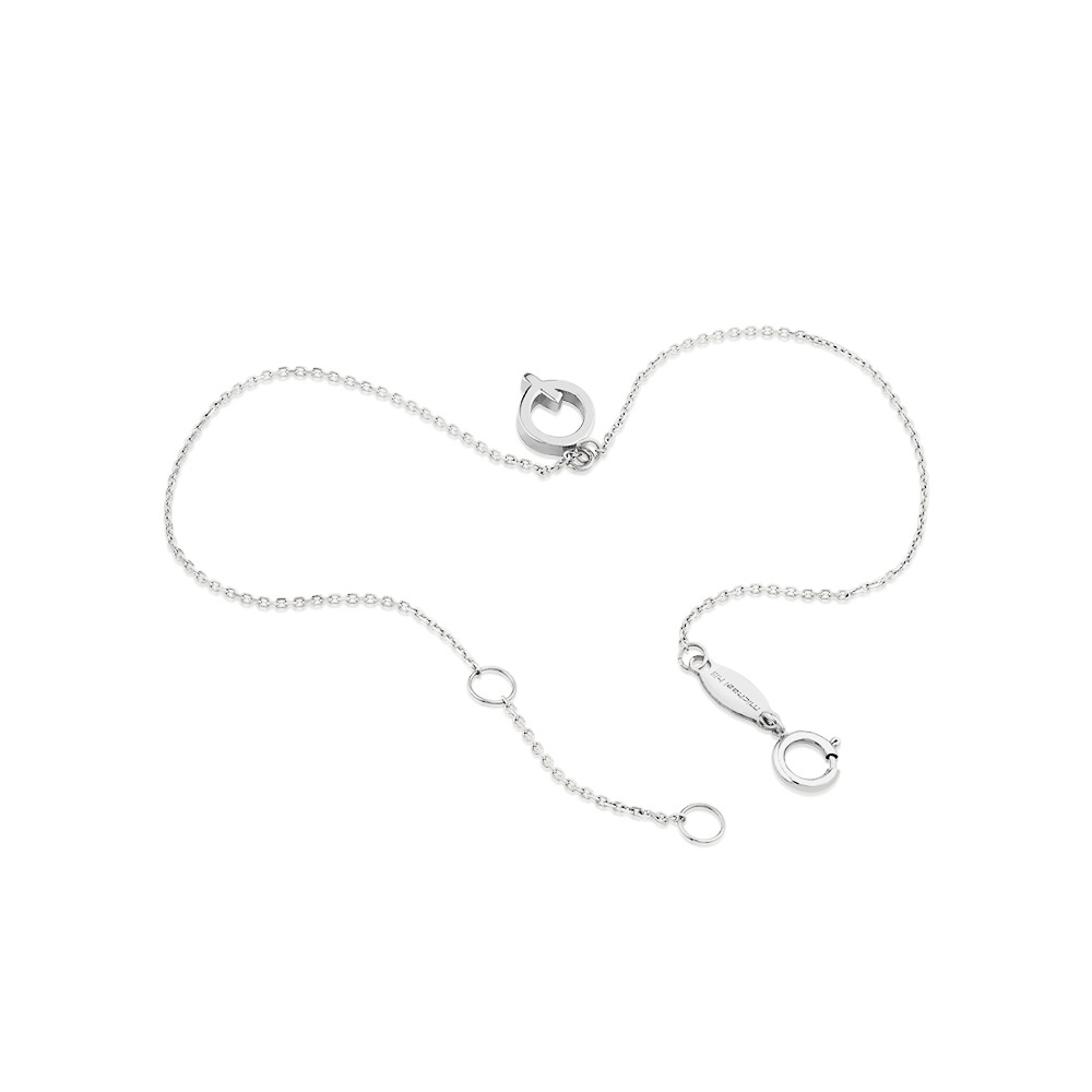 Bracelet à initiale « Q » en argent
