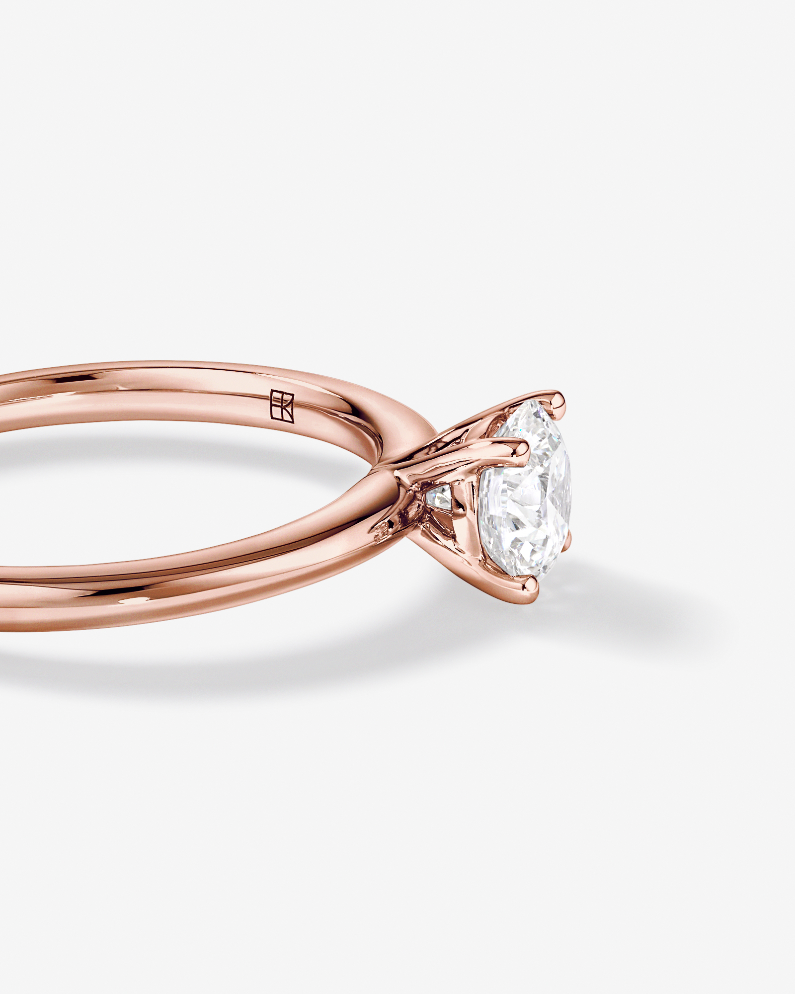 0.70 Carat TW Round Brilliant Laboratory-Grown Diamond Solitaire Engagement Ring in 14kt Rose Gold