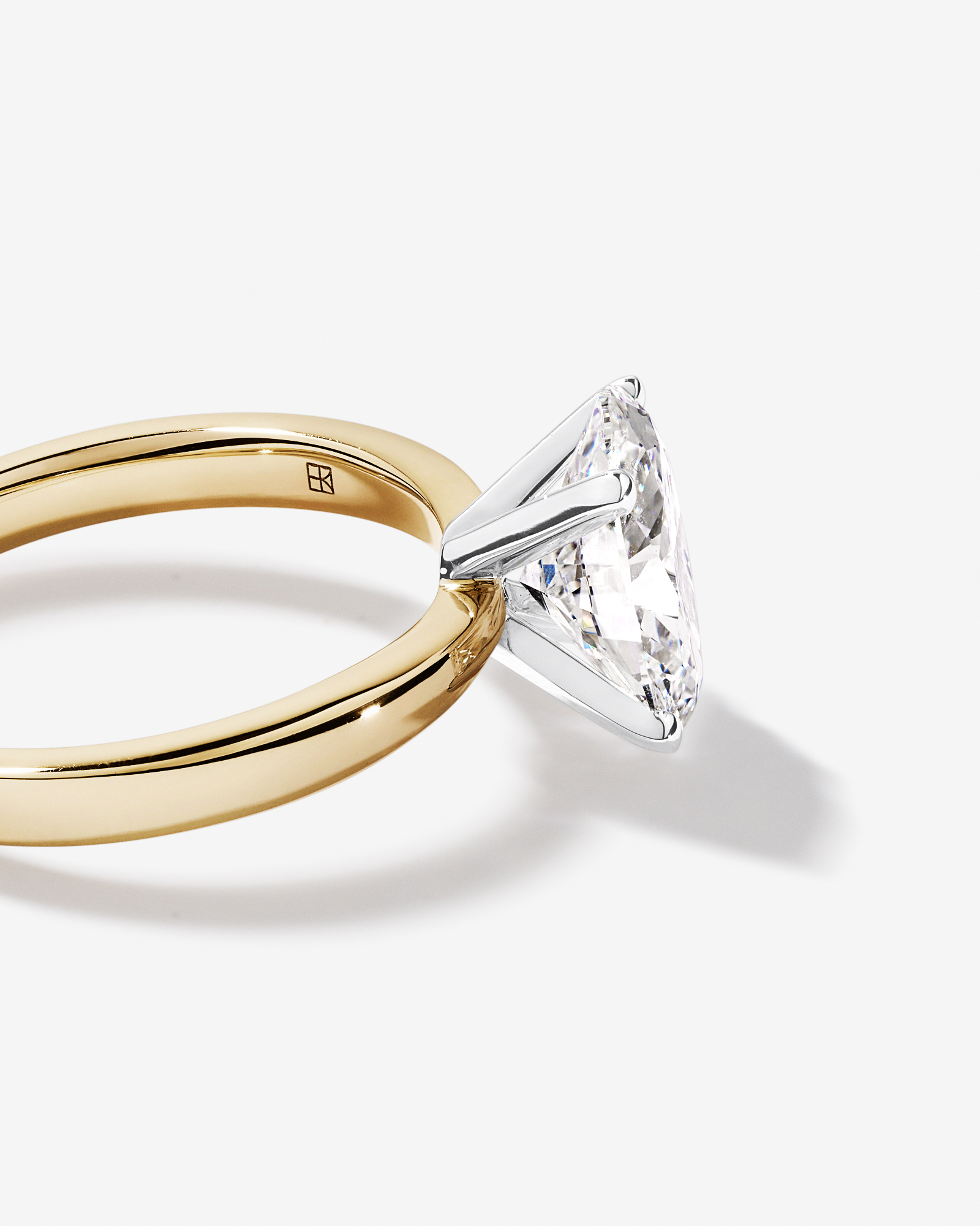 2.00 Carat TW Oval Cut Lab-Grown Diamond Solitaire Engagement Ring 14kt Yellow and White Gold
