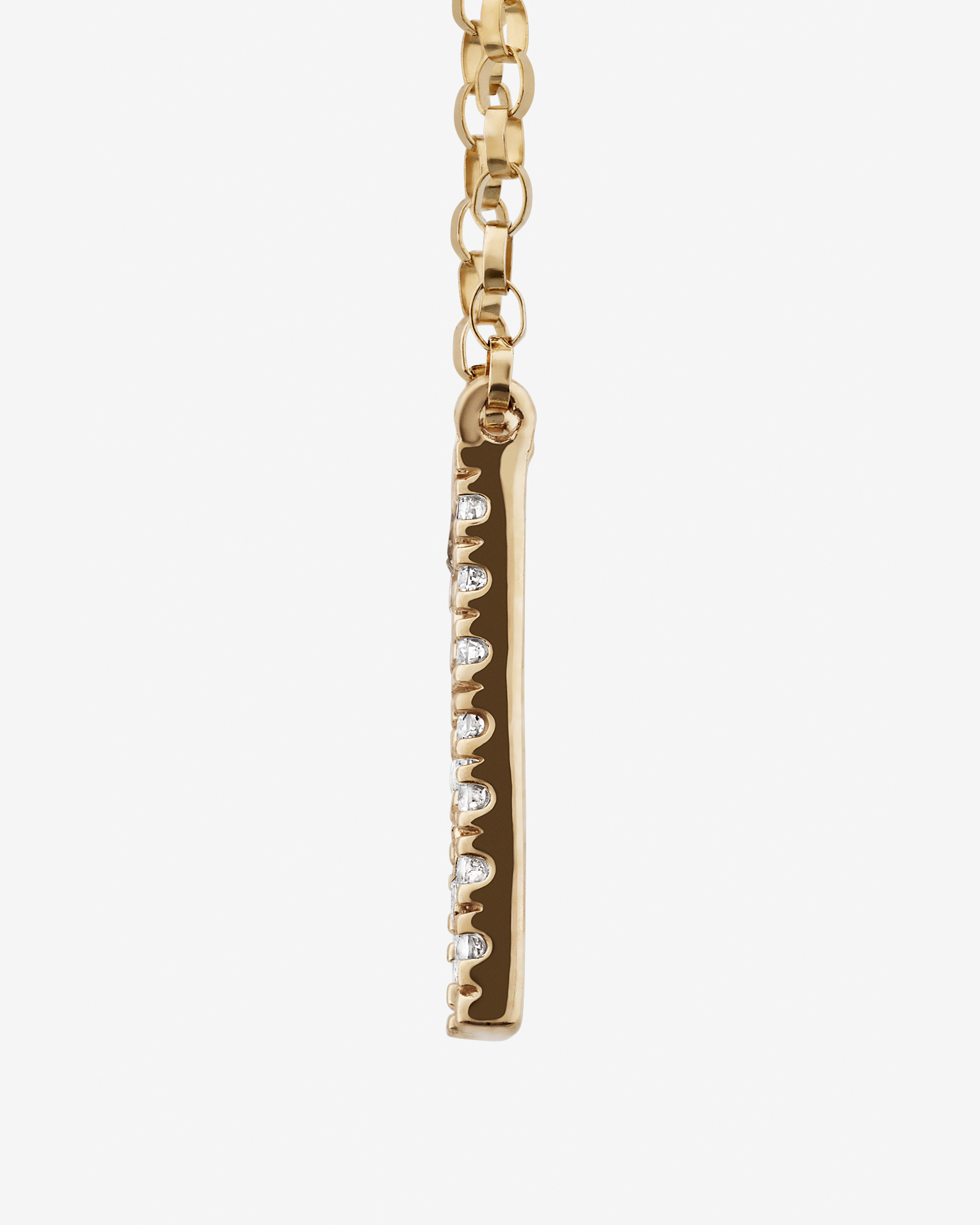 "N" Initial Necklace with 0.10 Carat TW of Diamonds in 10kt Yellow Gold