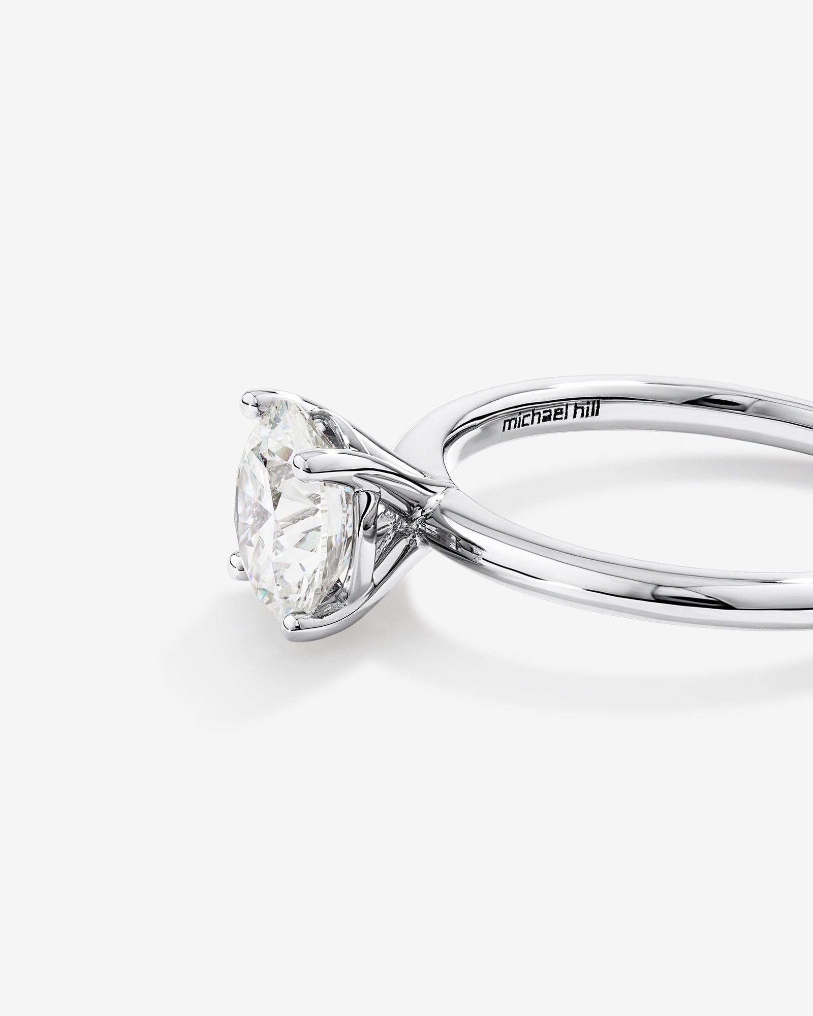 1.50 Carat TW Round Brilliant Laboratory-Grown Diamond Solitaire Engagement Ring 14kt White Gold