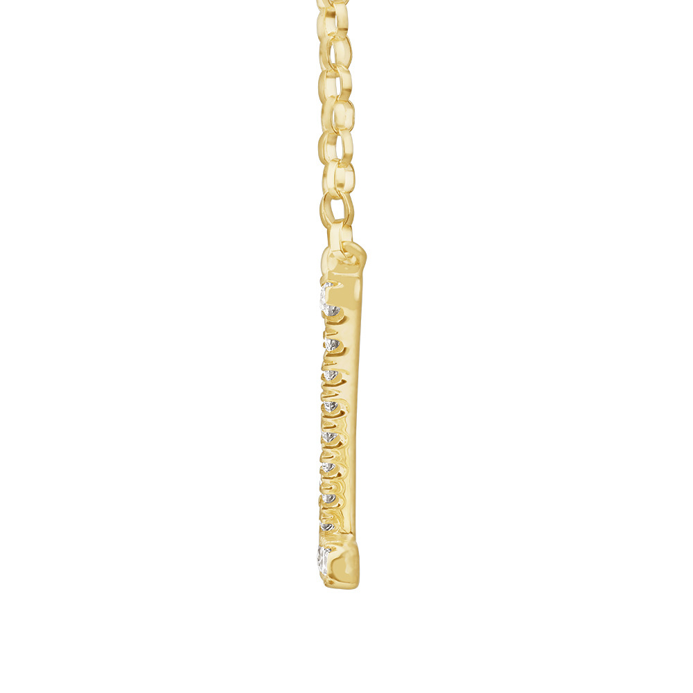 "Z" Initial Necklace with 0.10 Carat TW of Diamonds in 10kt Yellow Gold