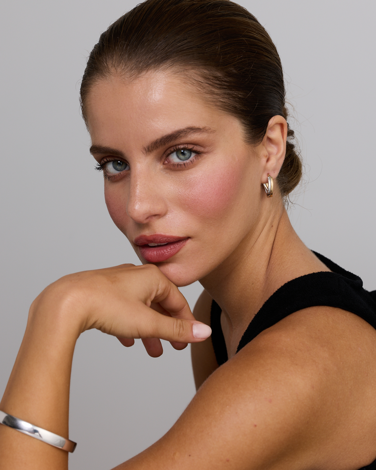 Hoop Earrings in 10kt Yellow & White Gold
