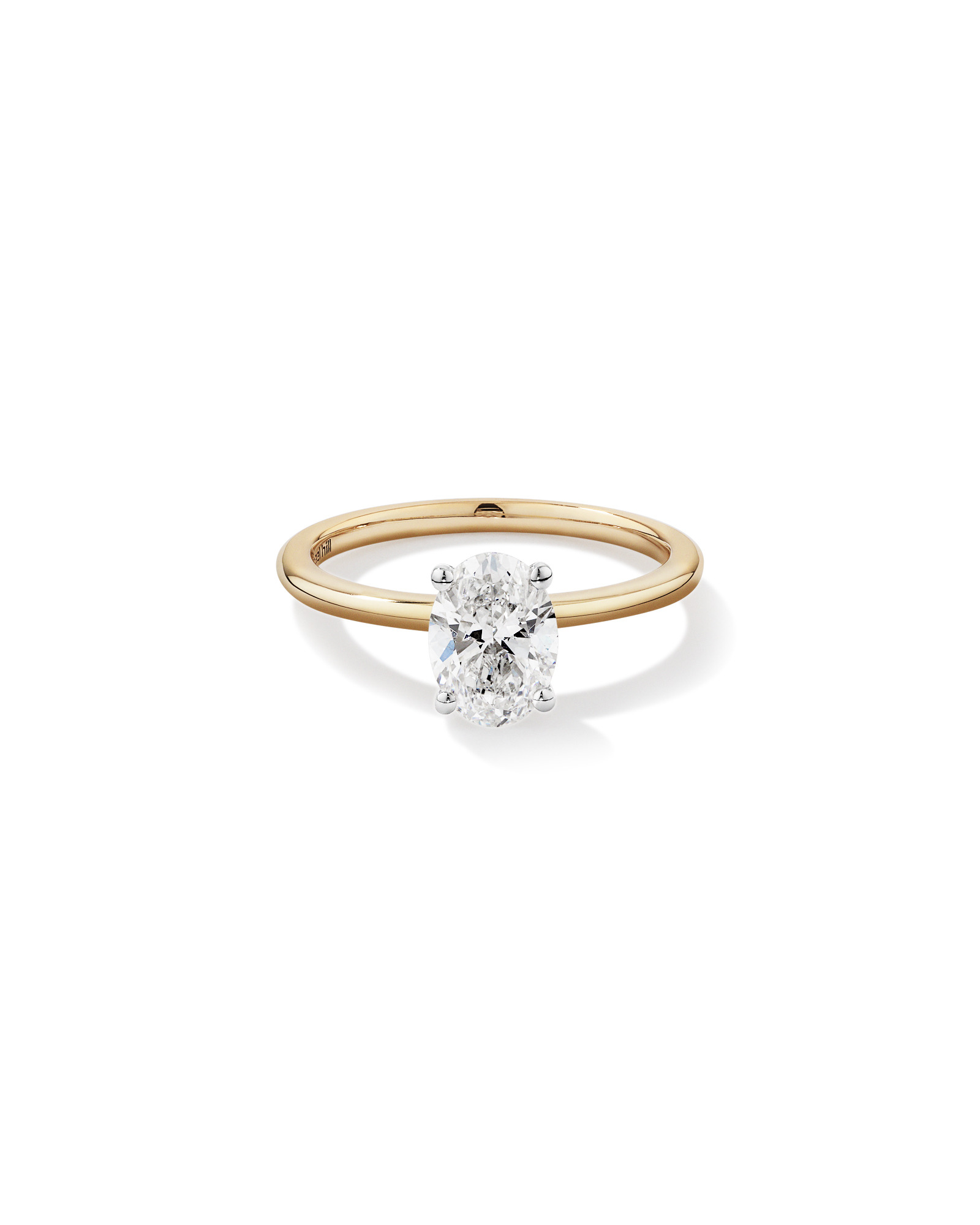 1.25 Carat TW Oval Laboratory-Grown Diamond Solitaire Engagement Ring 14kt Yellow and White Gold