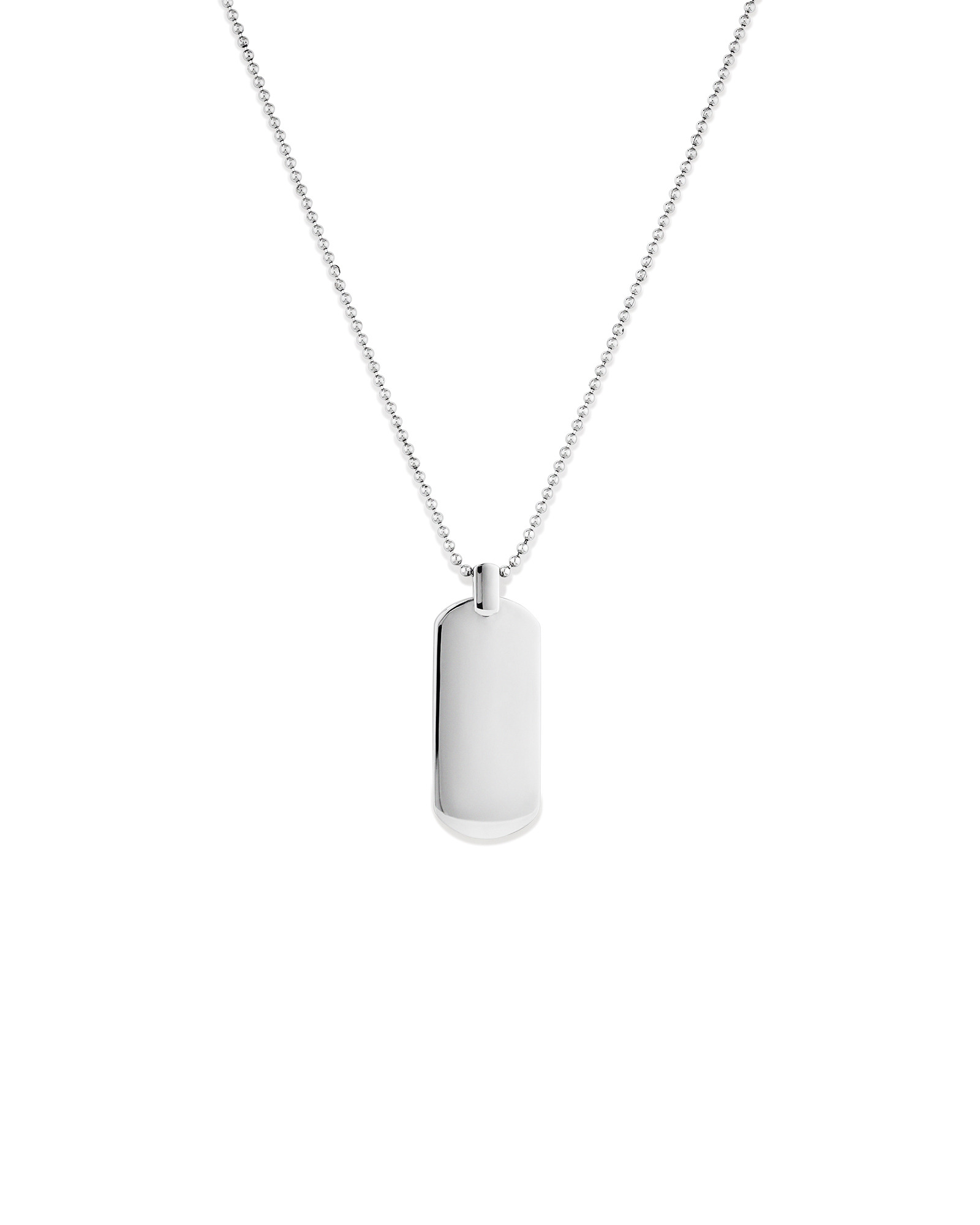 sterling silver dog tag pendant