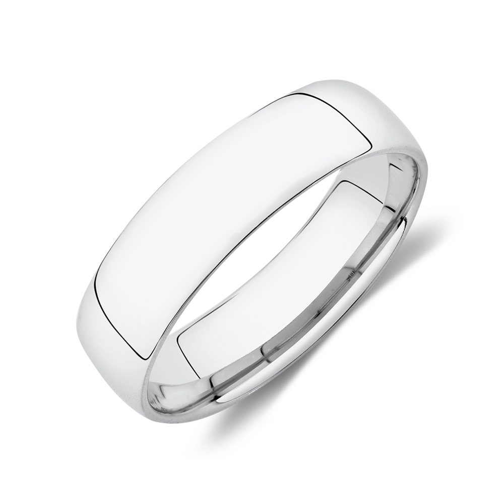 Half Round Wedding Band in 10kt Yellow Gold