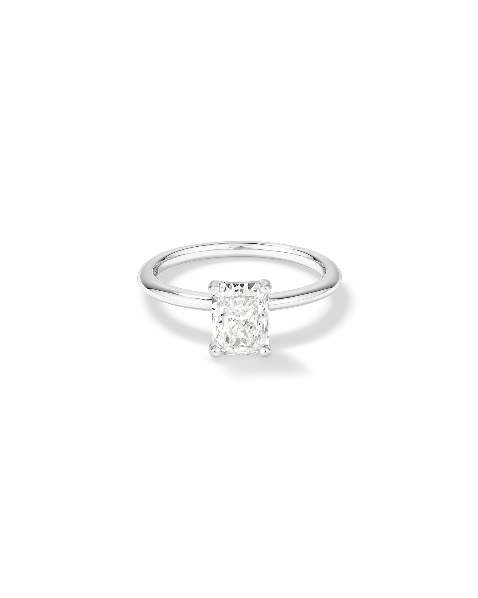 Bague de fiançailles TW Radiant Laboratory-Cultivée en laboratoire 1,25 carat or blanc 14kt
