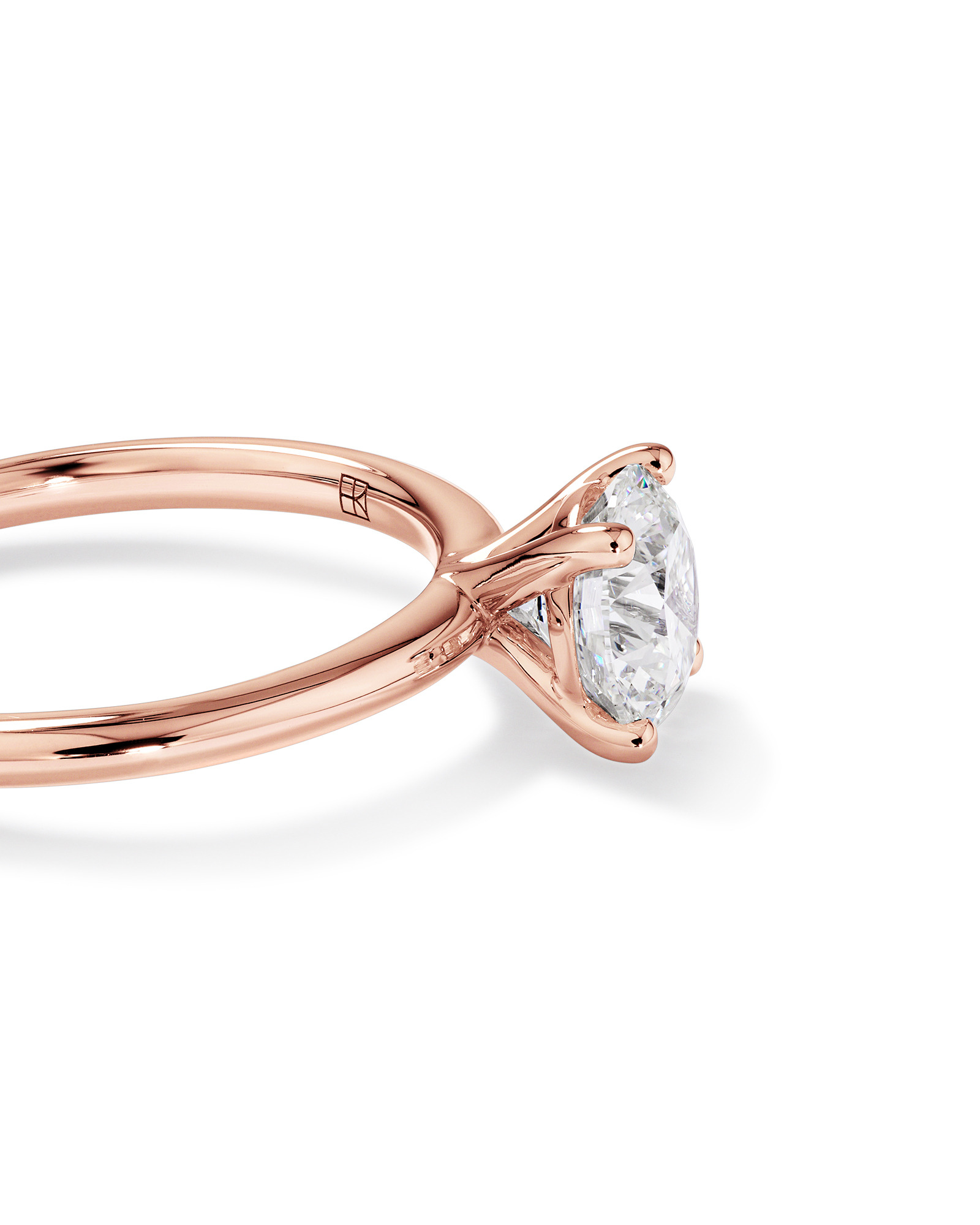 Carat TW Round Brilliant Laboratory-Grown Diamond Solitaire Engagement Ring in 14kt Rose Gold