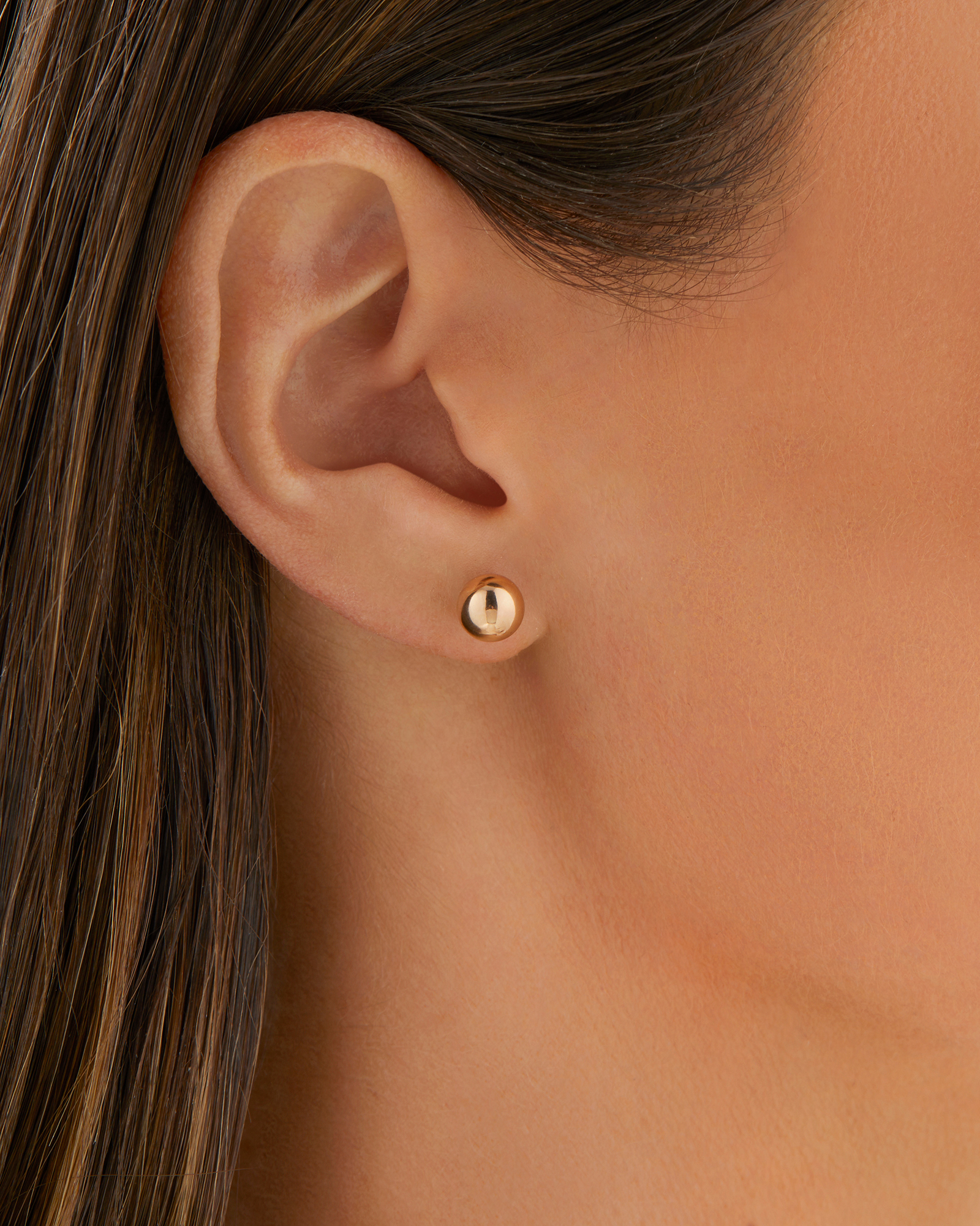 7mm Ball Stud Earrings in 10kt Rose Gold