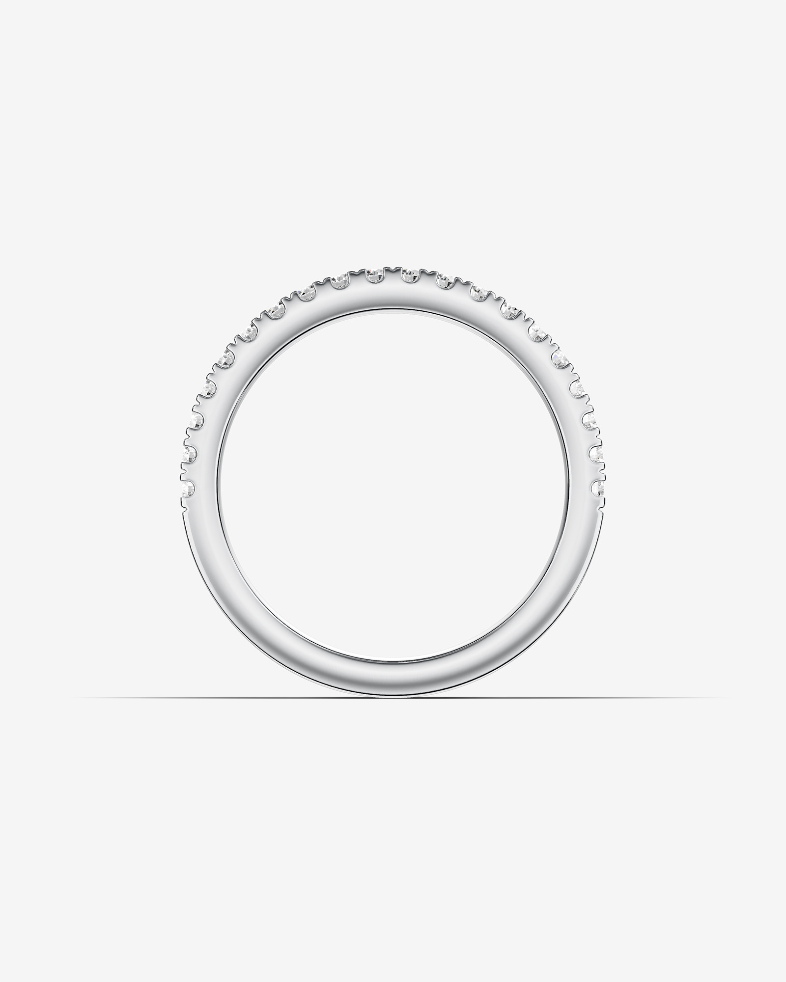 Alliance en or blanc 14 K avec diamants totalisant 0,34 ct