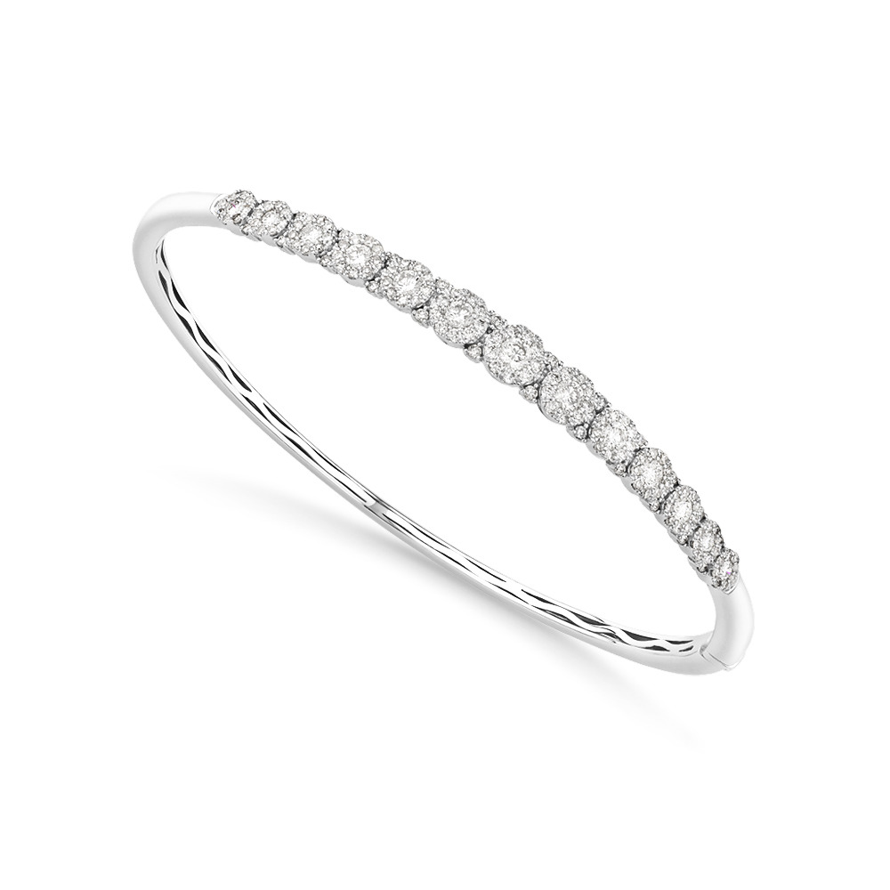 Bubble Bangle with 1.50 Carat TW Diamonds in 14kt White Gold