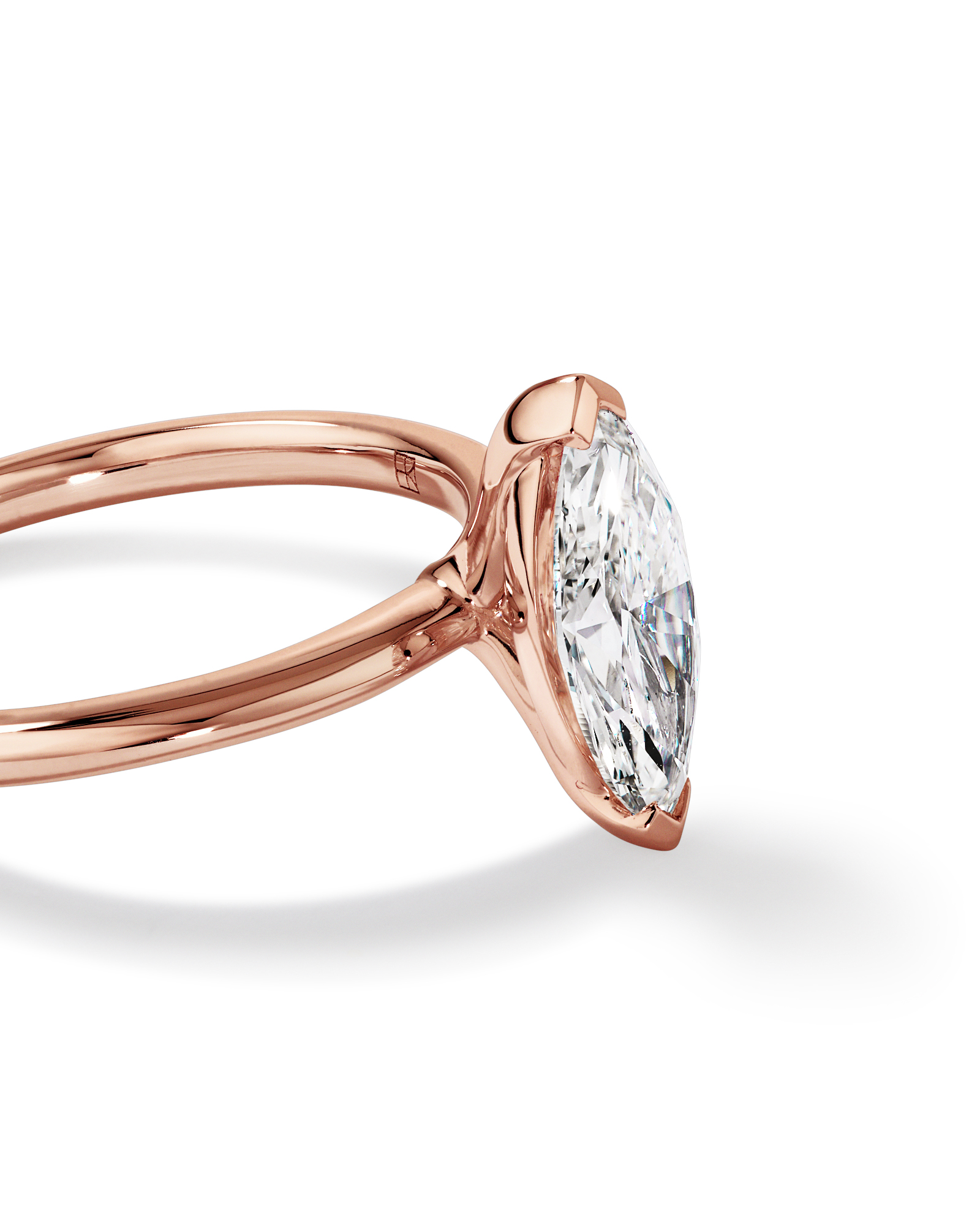 1.25 Carat TW Marquise Laboratory-Grown Diamond Solitaire Engagement Ring in 14kt Rose Gold
