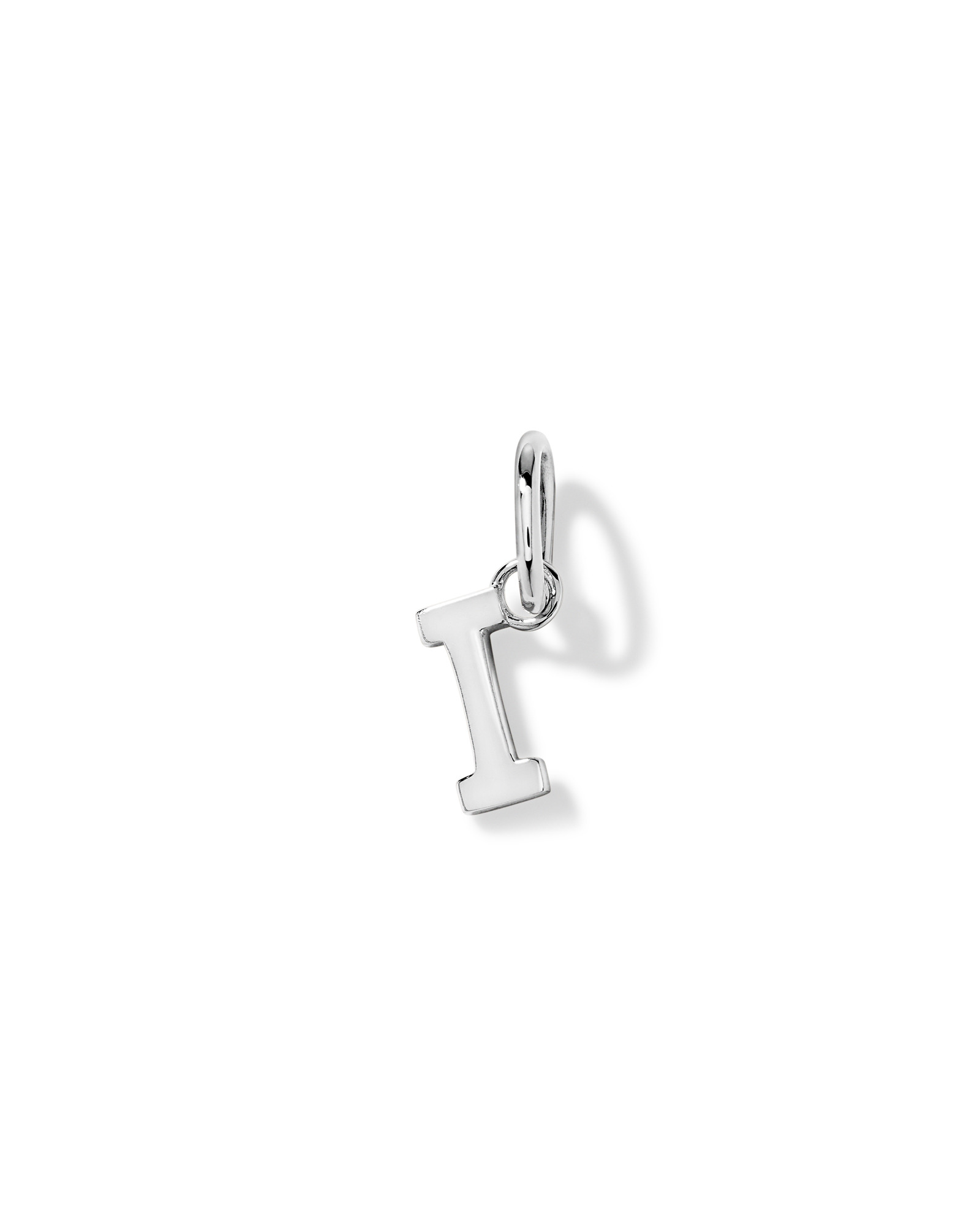 Letter I Initial Pendant in Sterling Silver