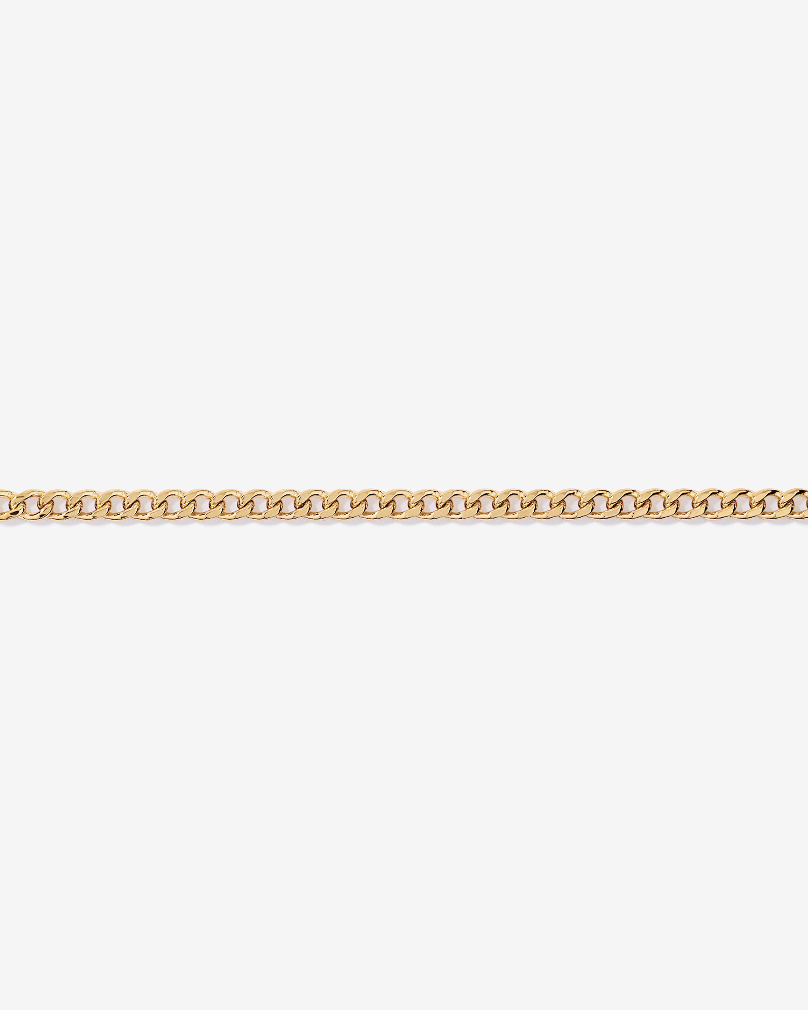 19cm (20") 3.75mm Width Semi Solid Diamond Cut Curb Bracelet in 10kt Yellow Gold
