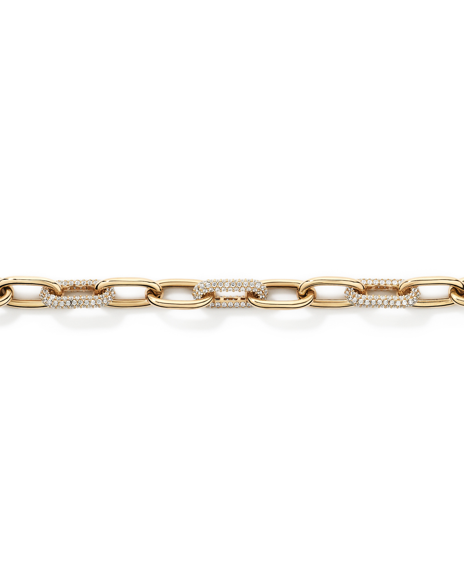 Bracelet Luxe Links avec zirconie cubique en Vermeil 18 kt