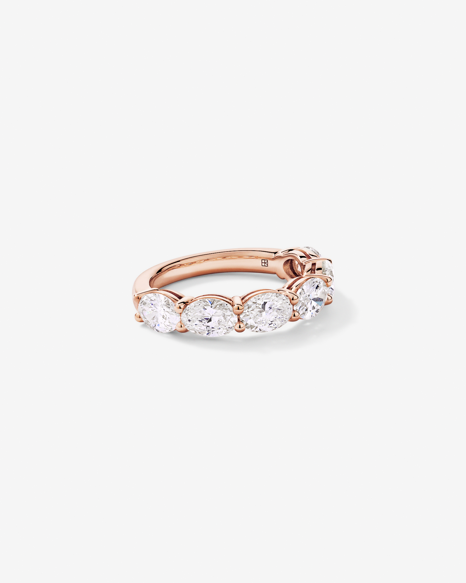 3.00TW Oval Laboratory-Grown Diamond Wedding Ring 14kt Rose Gold