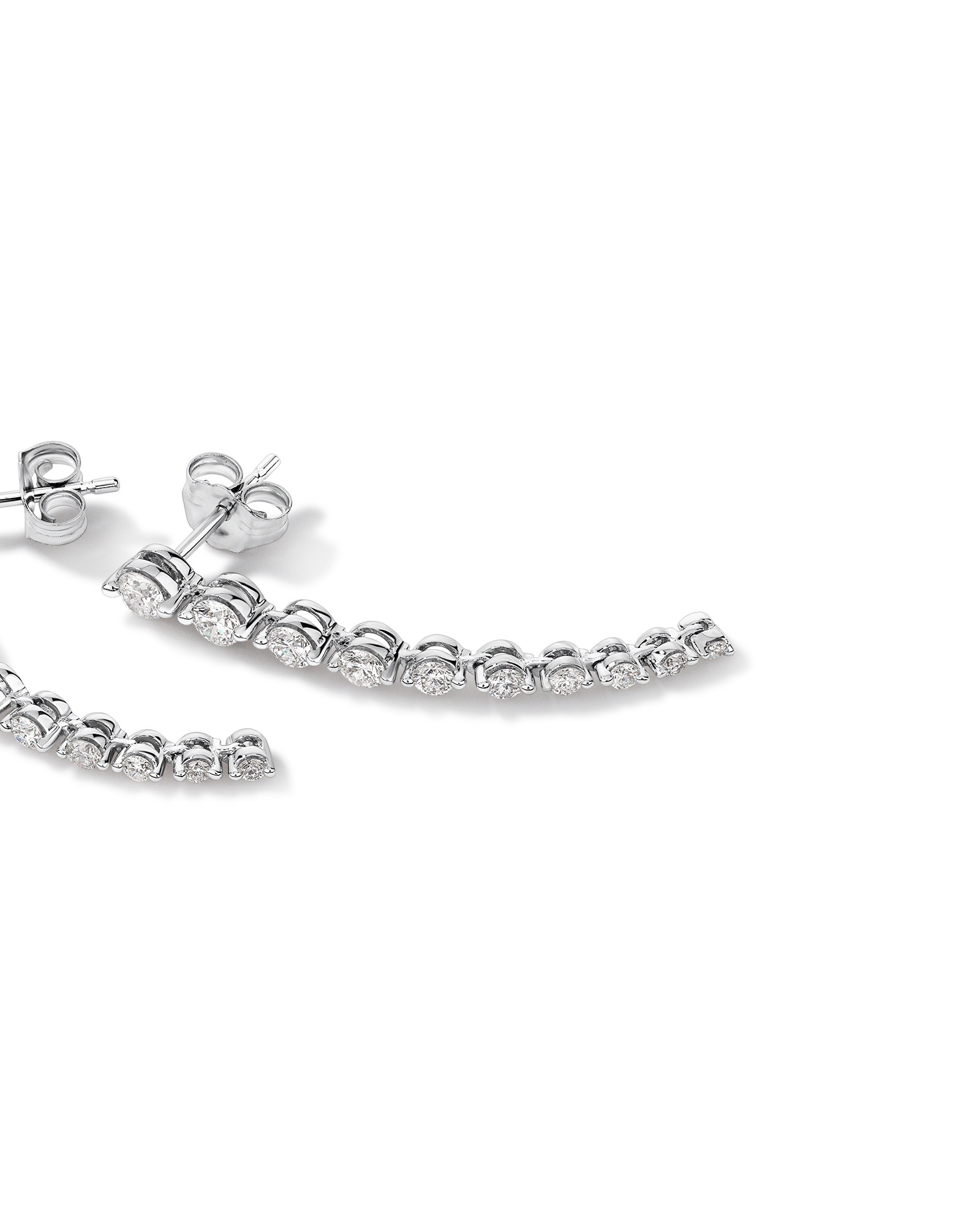 Drop Earrings with 1.00 Carat TW of Diamonds in 18kt White Gold