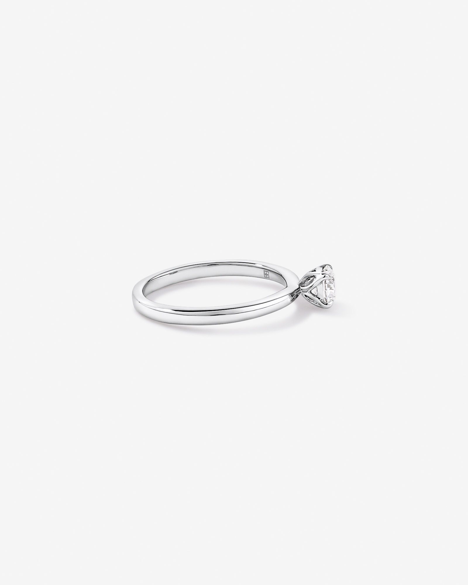 Carat TW Round Brilliant Solitaire Ring in Recycled Platinum