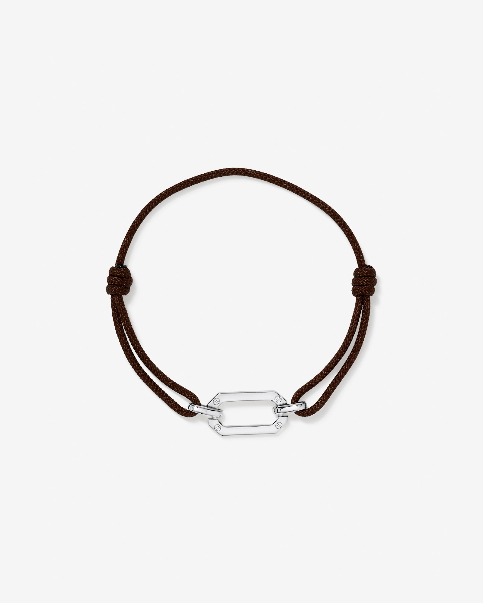 Cord Double Knotted Bracelet in Sterling Silver