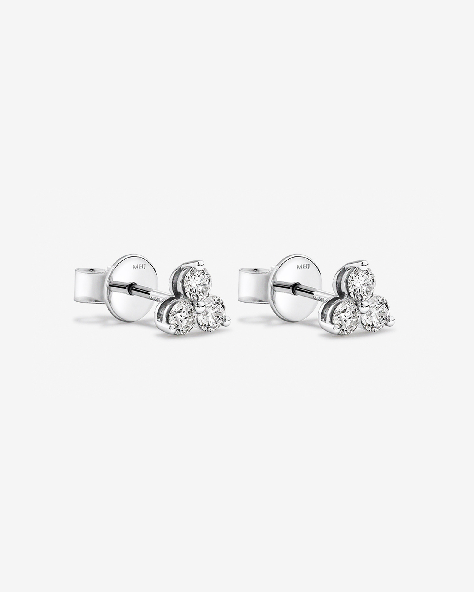 0.50 Carat TW Round Brilliant Diamond Trio Stud Earrings in 10kt White Gold