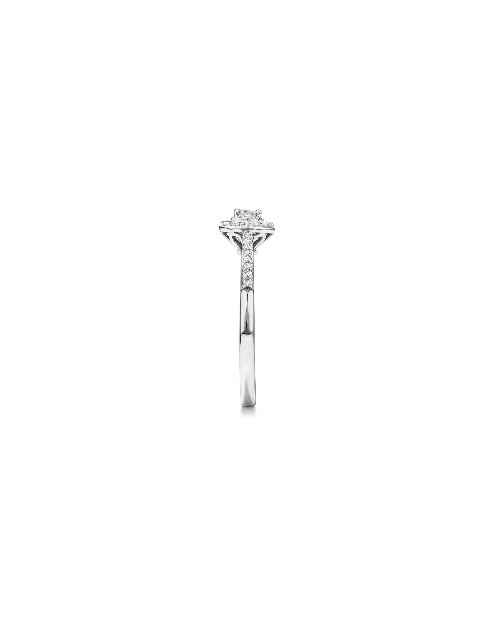 Engagement Ring with .20TW of Diamonds in 10k White Gold