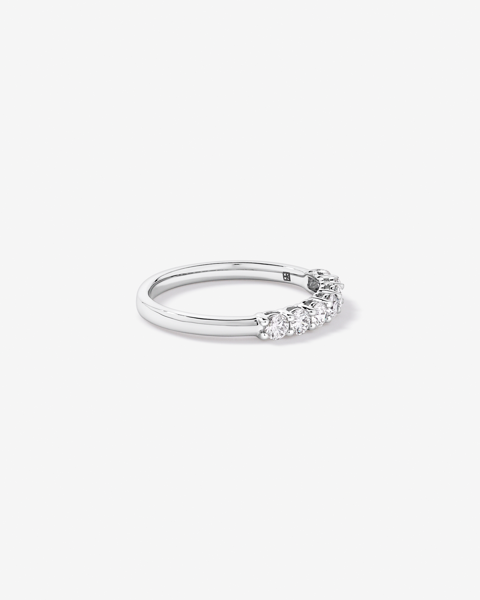 0.50 Carat TW Round Brilliant Wedding Band in Recycled Platinum