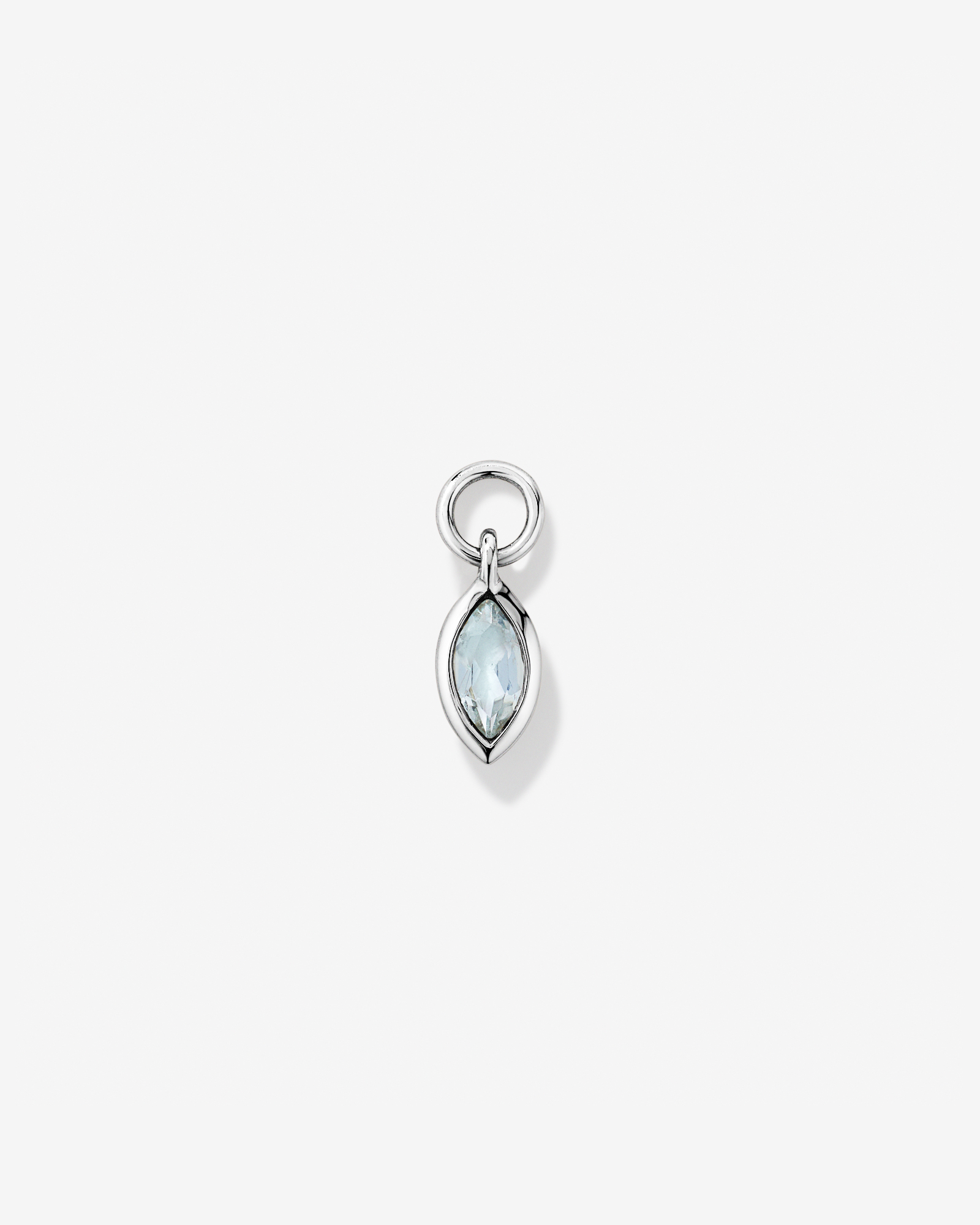Sky Blue Topaz Single Earring Charm in 10kt Rose Gold