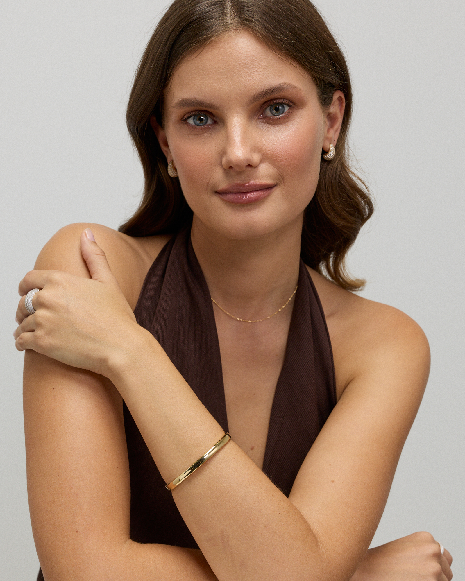 62mm Classic Polished Hinged Bangle in 18kt Vermeil
