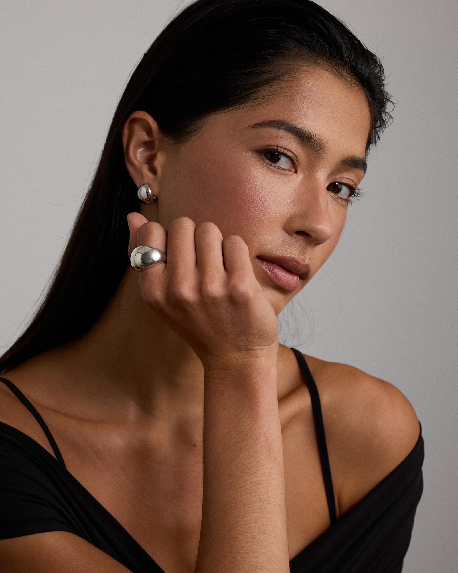 Wide Dome Ring Sterling Silver