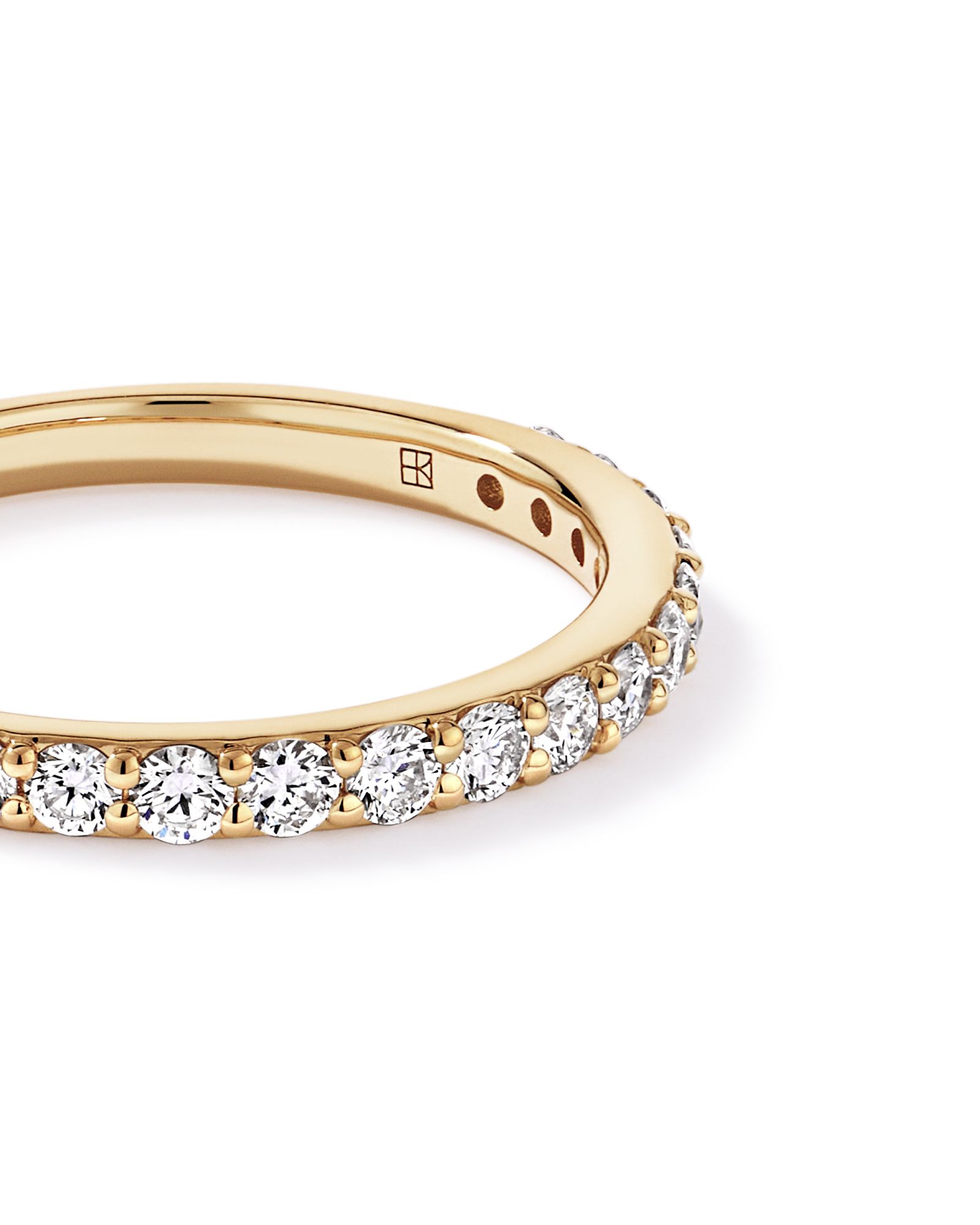 0.50TW Round Brilliant Laboratory-Grown Diamond Wedding Band in 14kt Yellow Gold